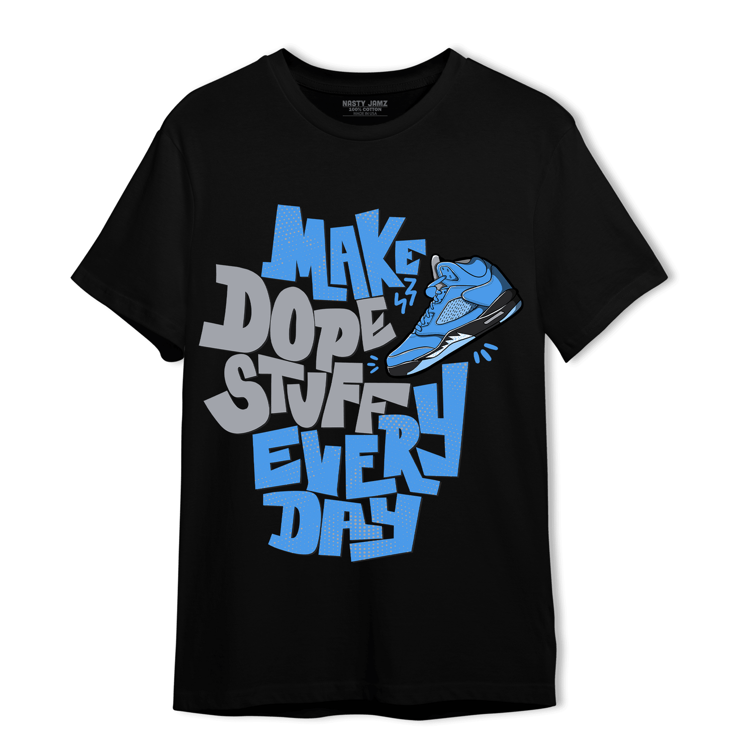 University Blue 5s T Shirt Match Dope Sneaker - NastyJamz