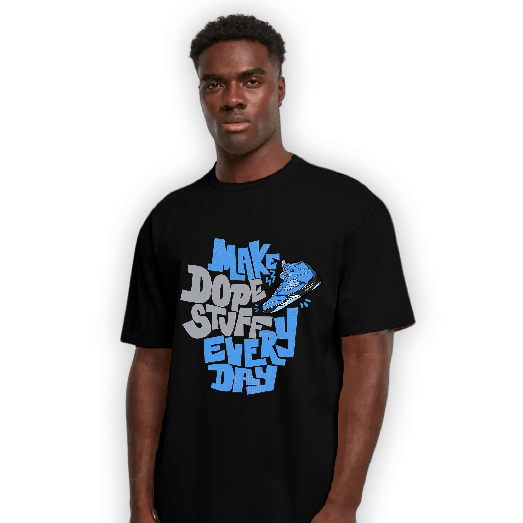 University Blue 5s T Shirt Match Dope Sneaker - NastyJamz