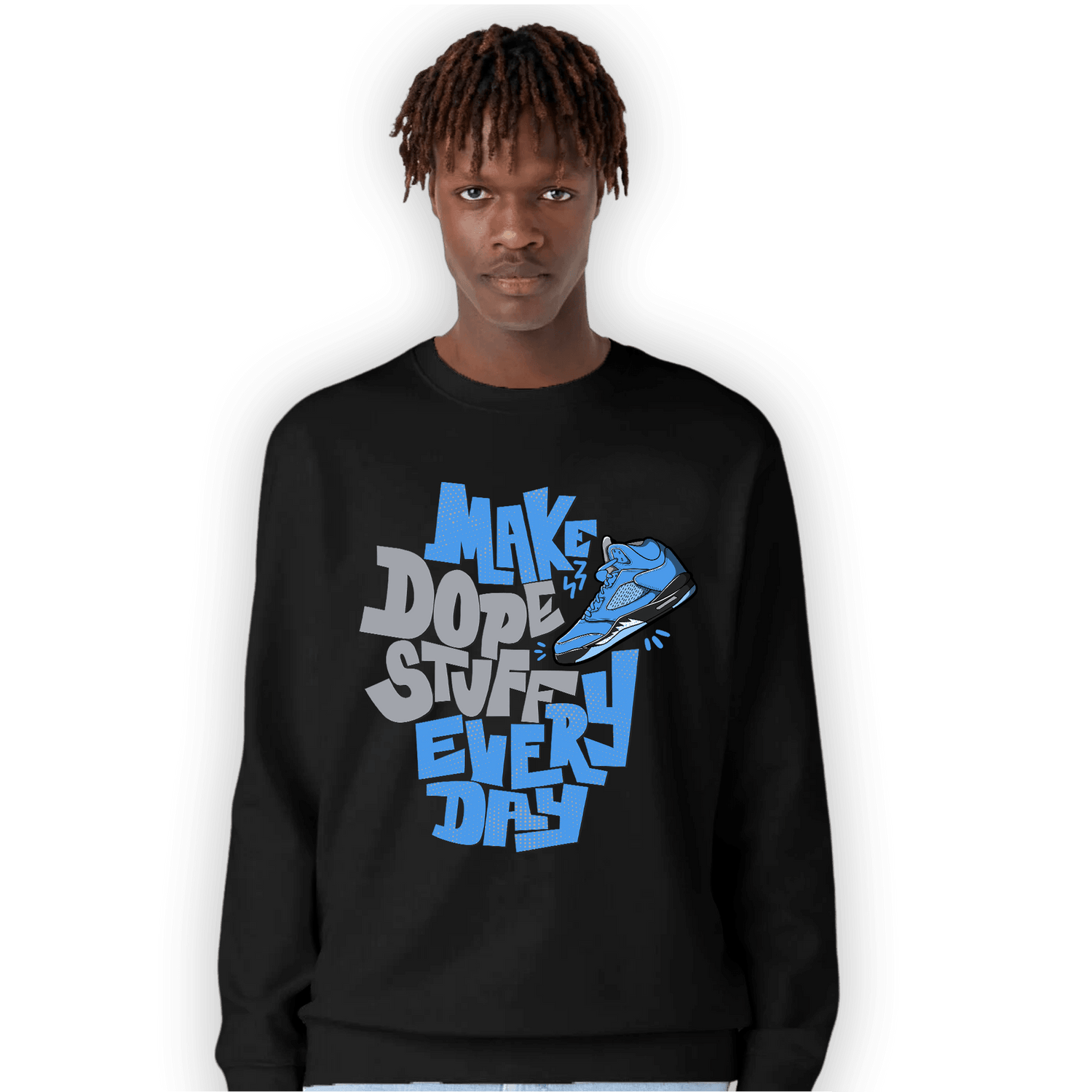 University Blue 5s Sweatshirt Match Dope Sneaker - NastyJamz