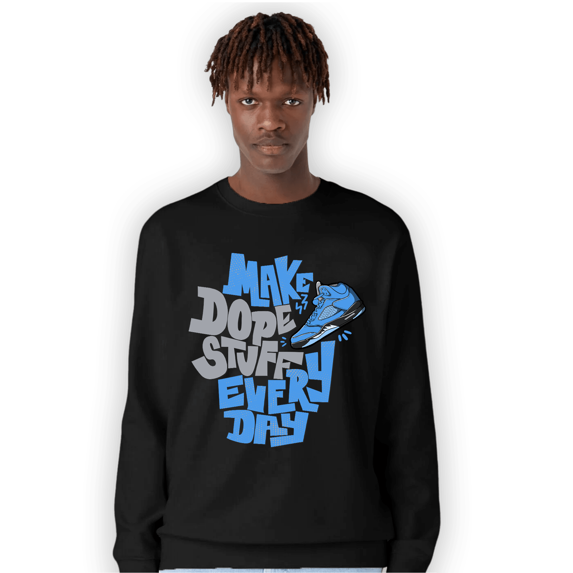 University Blue 5s Sweatshirt Match Dope Sneaker - NastyJamz