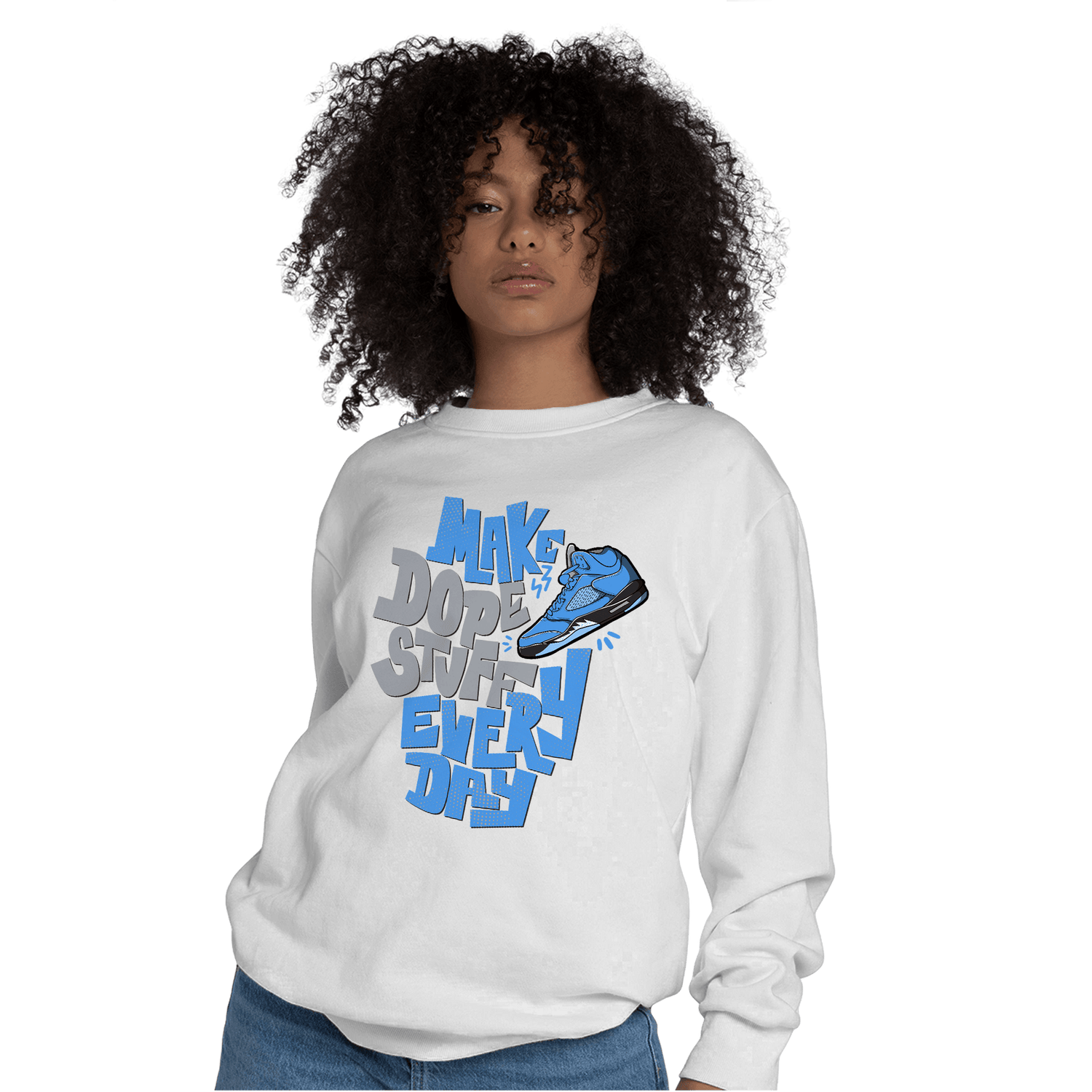University Blue 5s Sweatshirt Match Dope Sneaker - NastyJamz