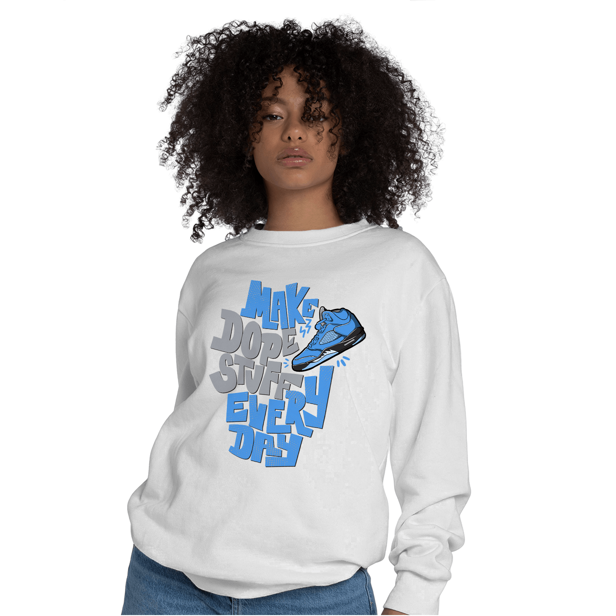 University Blue 5s Sweatshirt Match Dope Sneaker - NastyJamz