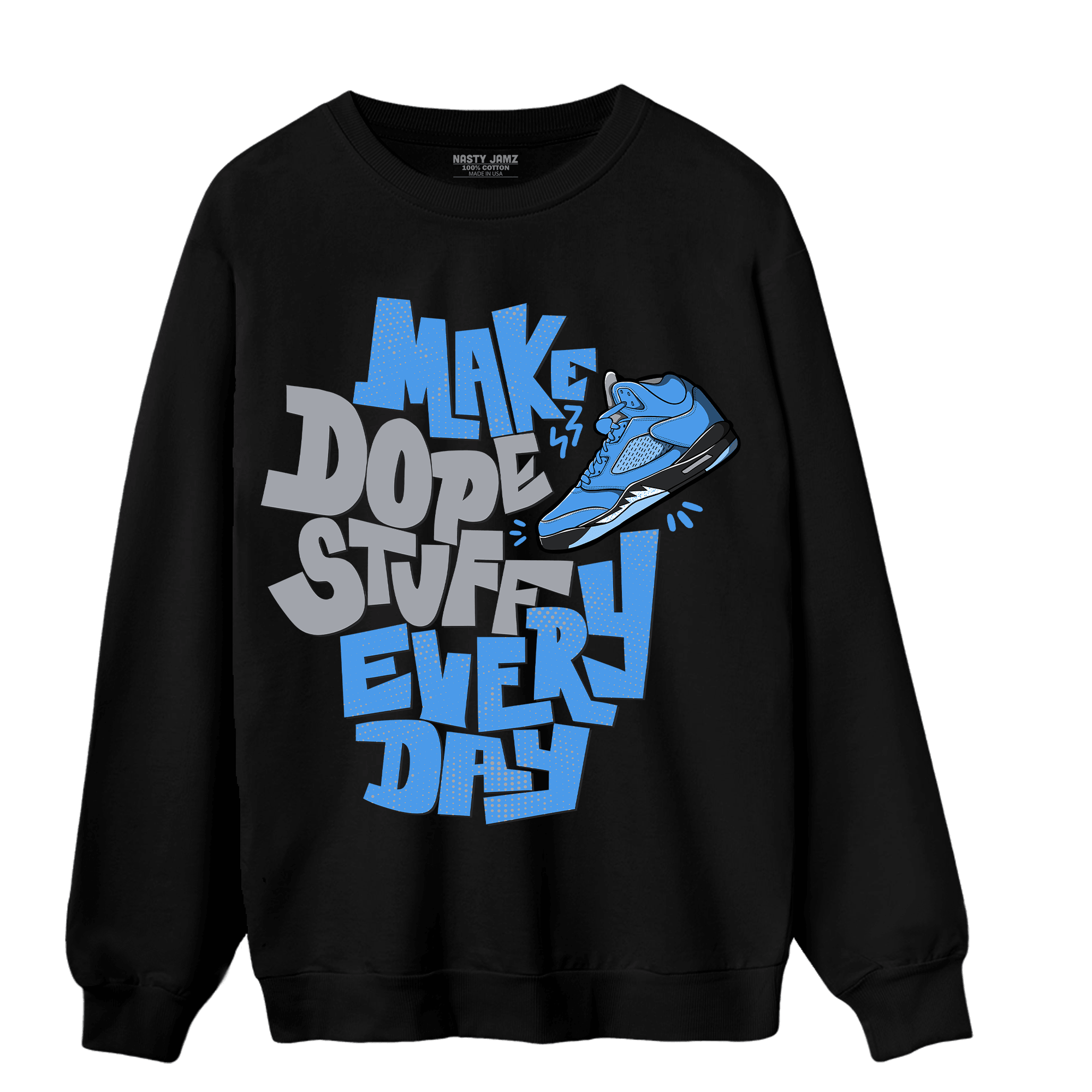 University Blue 5s Sweatshirt Match Dope Sneaker - NastyJamz