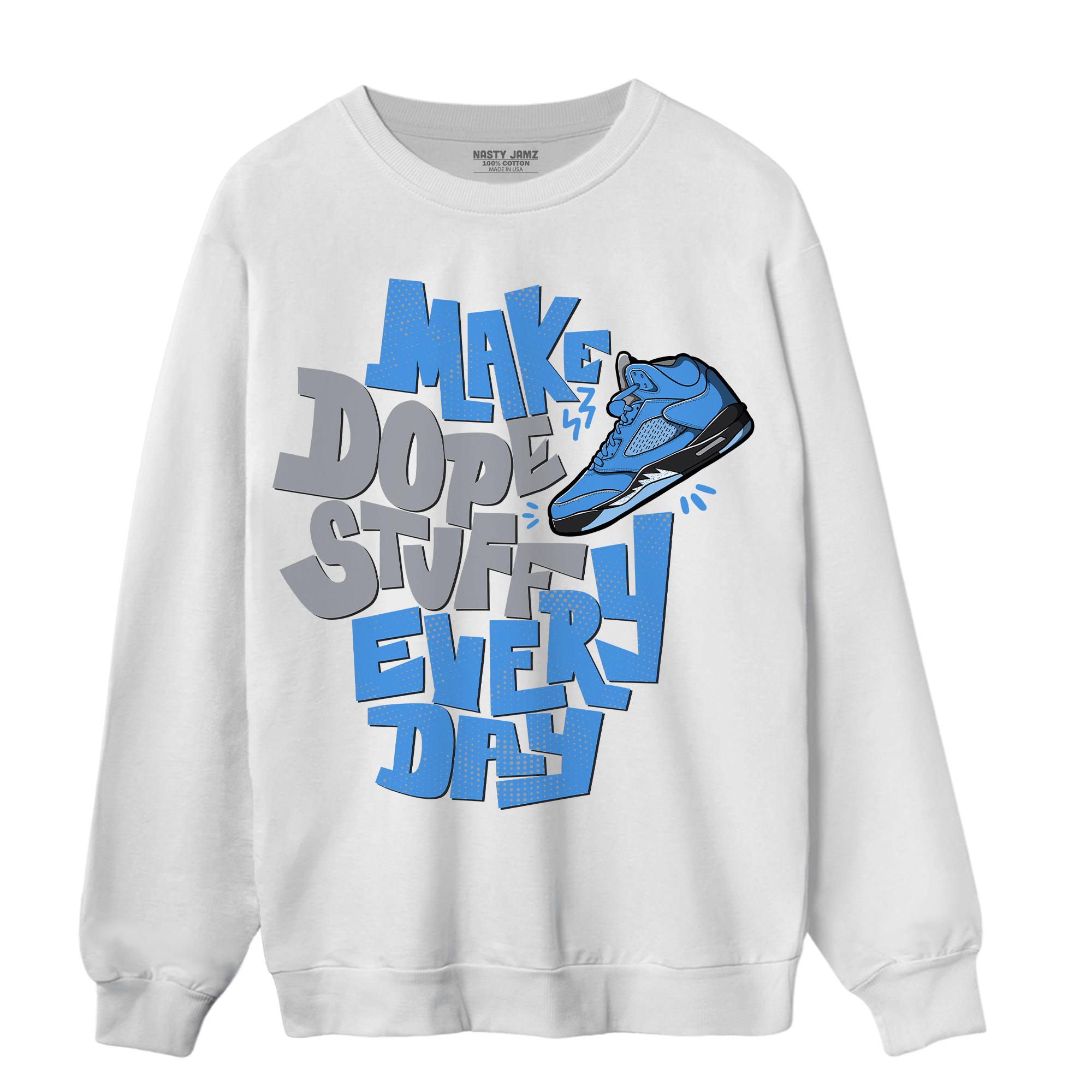University Blue 5s Sweatshirt Match Dope Sneaker - NastyJamz