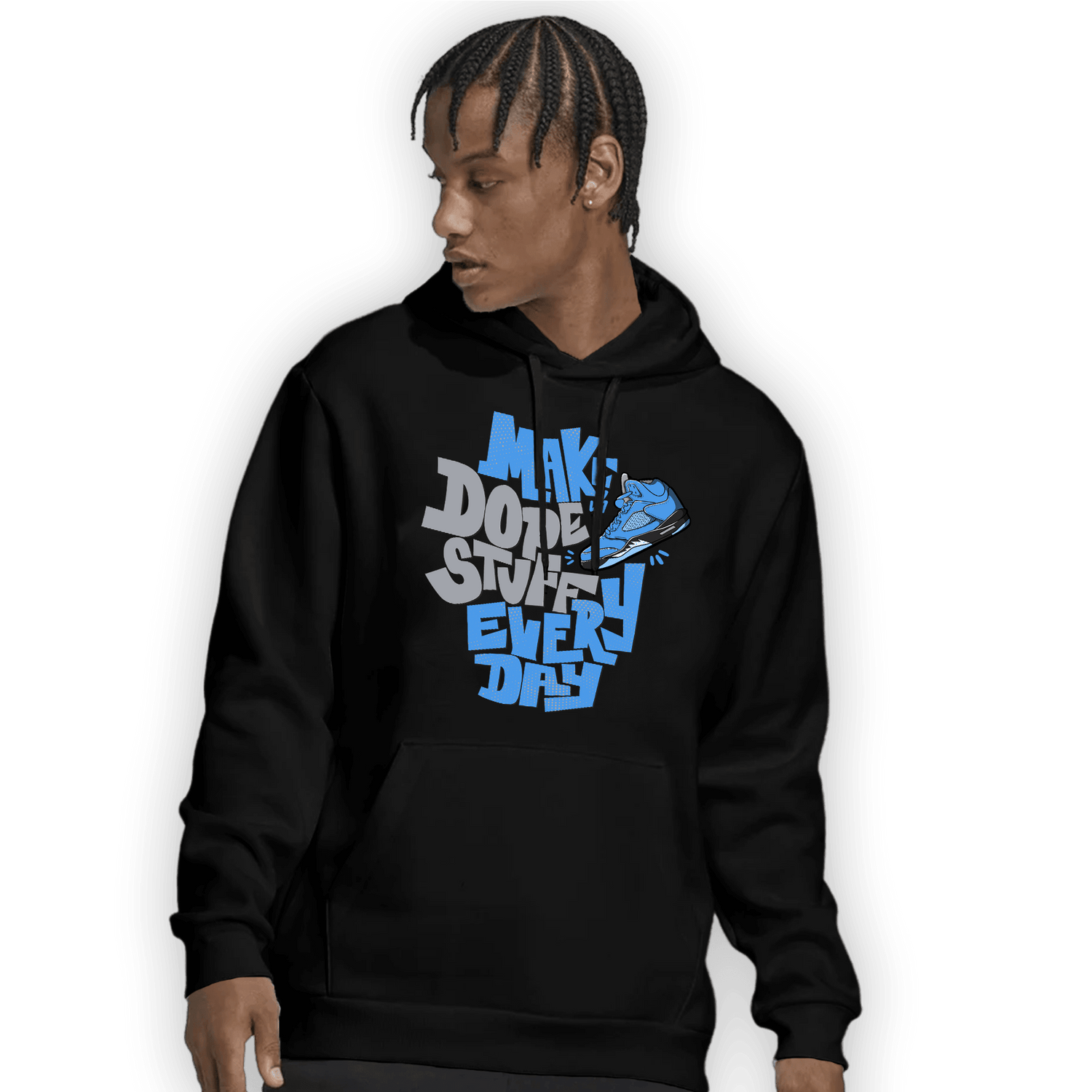 University Blue 5s Hoodie Match Dope Sneaker - NastyJamz