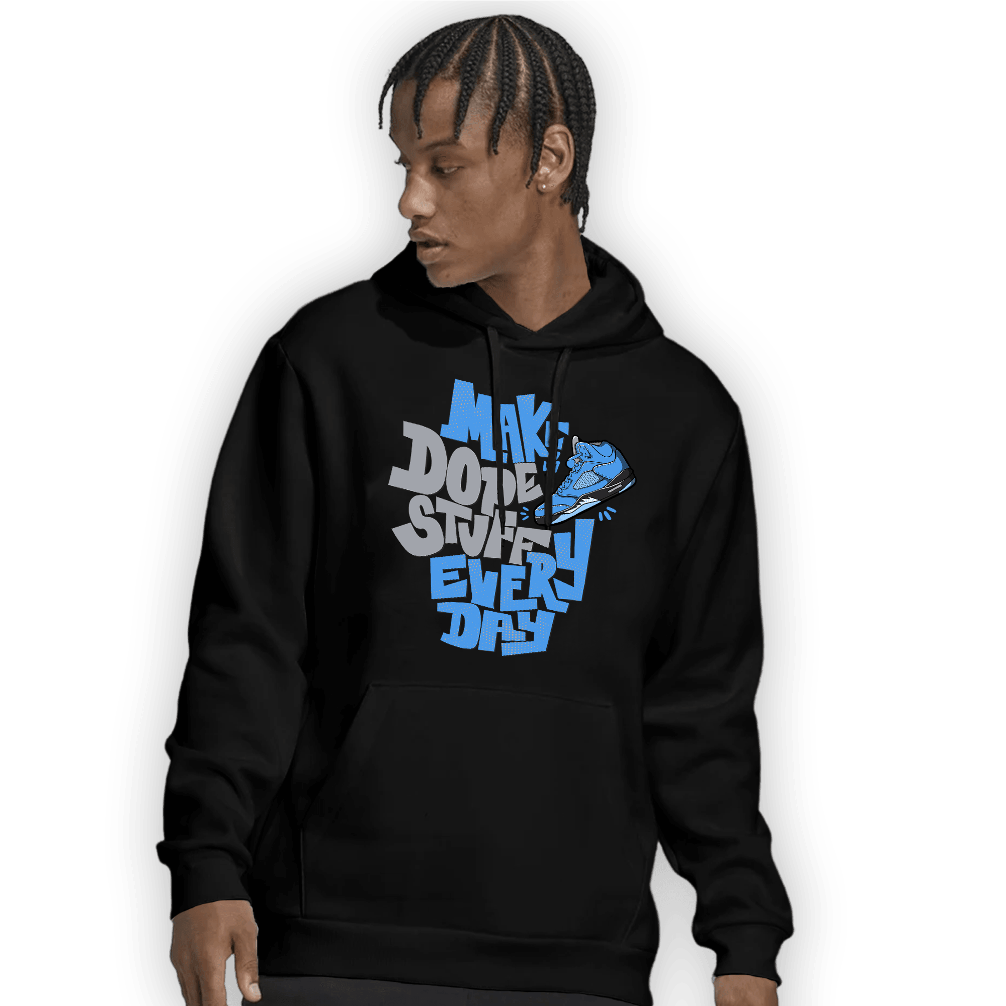 University Blue 5s Hoodie Match Dope Sneaker - NastyJamz