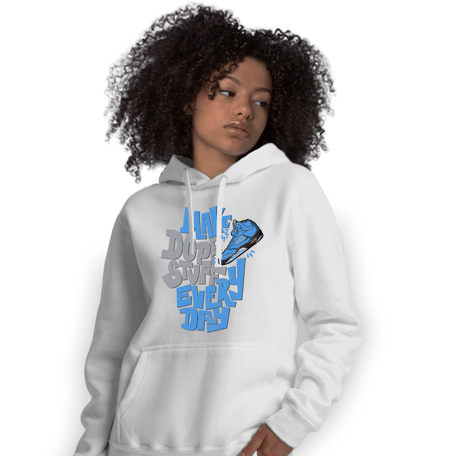 University Blue 5s Hoodie Match Dope Sneaker - NastyJamz