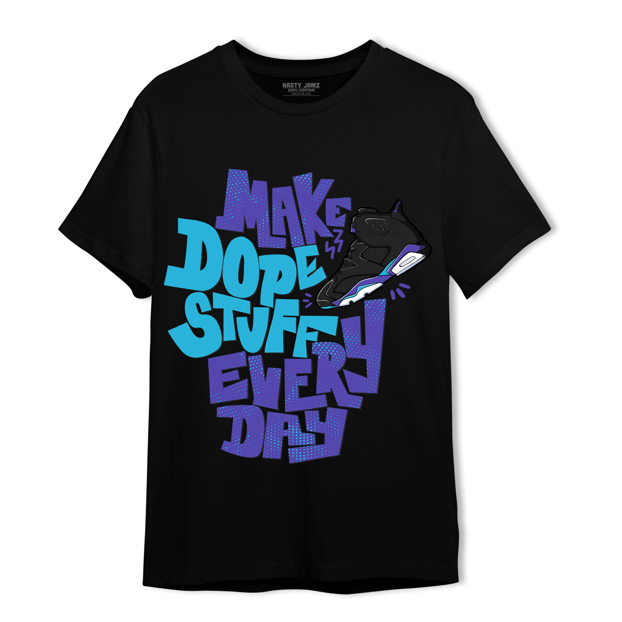 Aqua 6s T Shirt Match Dope Sneaker - NastyJamz