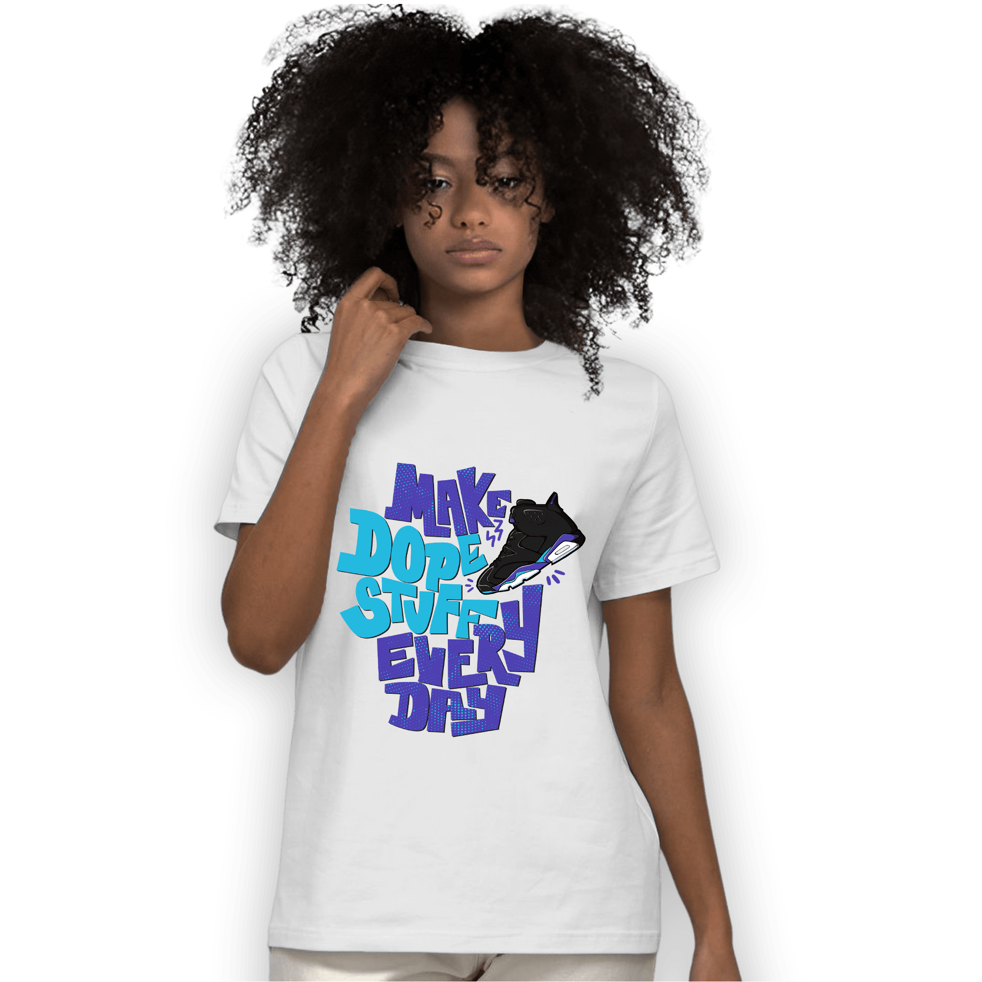 Aqua 6s T Shirt Match Dope Sneaker - NastyJamz