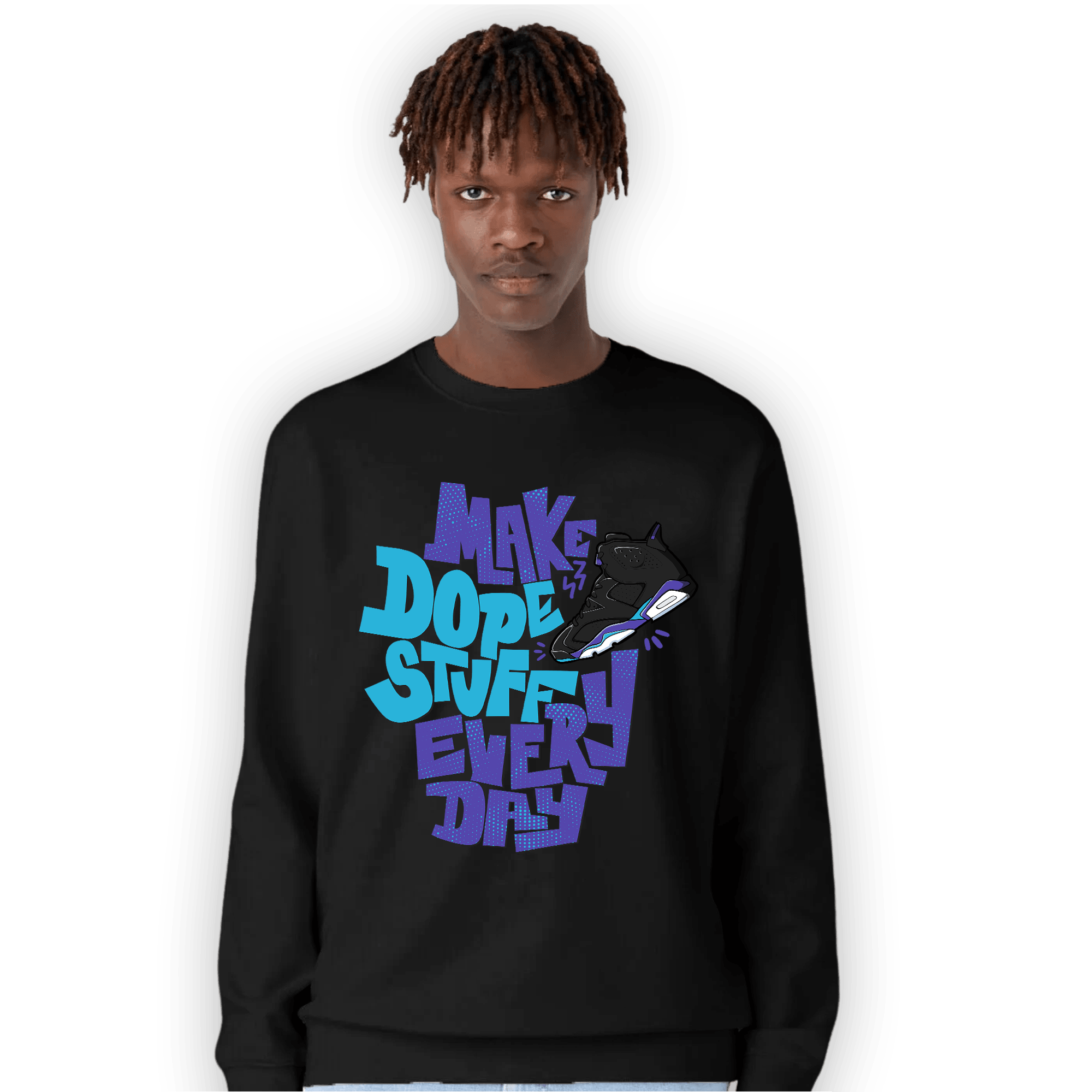 Aqua 6s Sweatshirt Match Dope Sneaker - NastyJamz