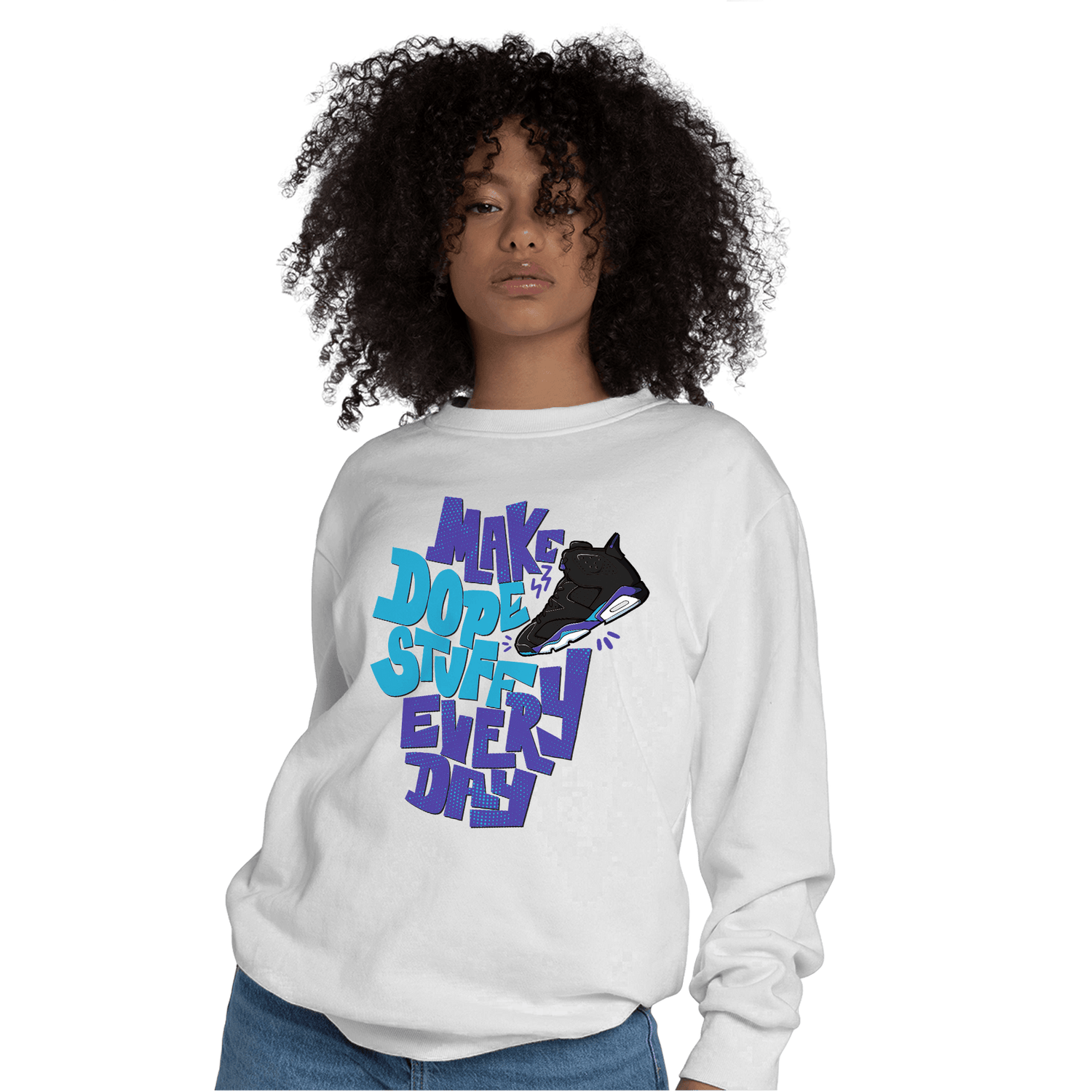 Aqua 6s Sweatshirt Match Dope Sneaker - NastyJamz