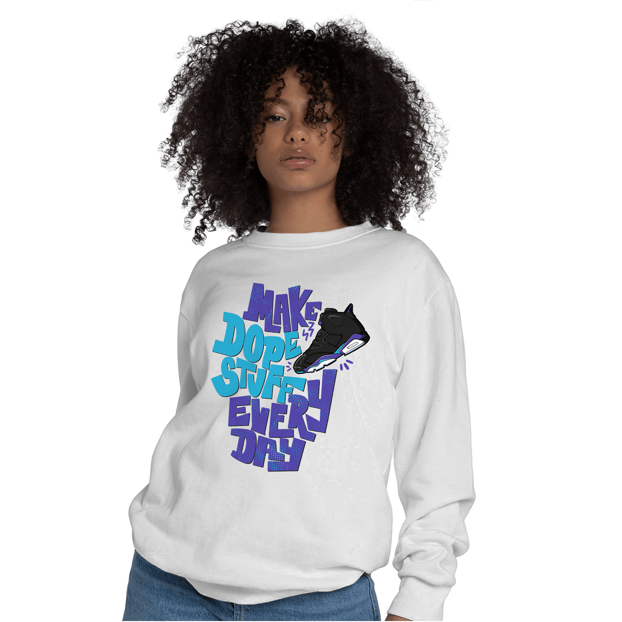 Aqua 6s Sweatshirt Match Dope Sneaker - NastyJamz