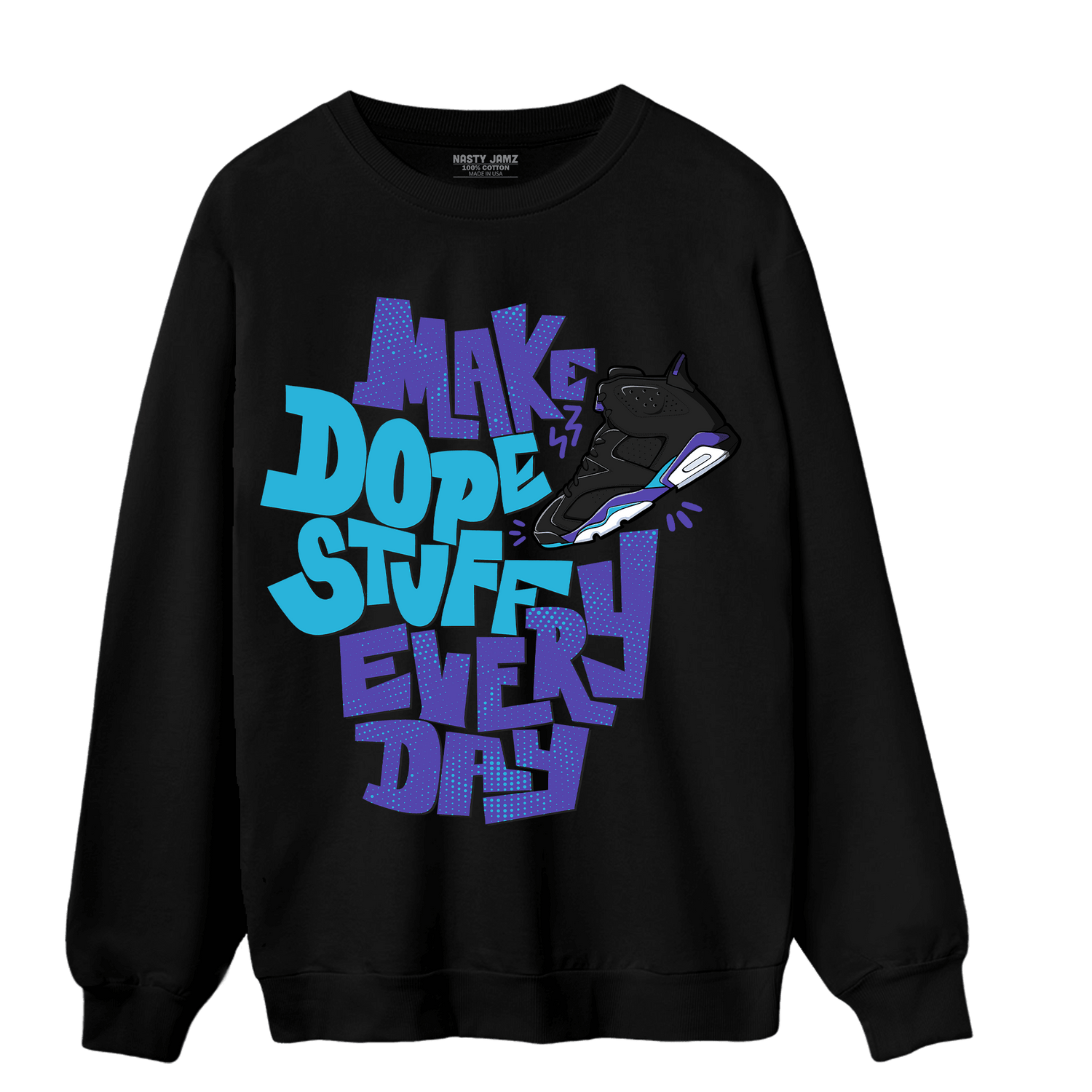 Aqua 6s Sweatshirt Match Dope Sneaker - NastyJamz
