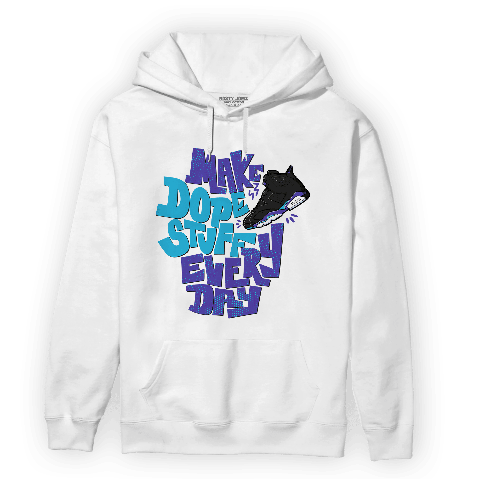 Aqua 6s Hoodie Match Dope Sneaker - NastyJamz