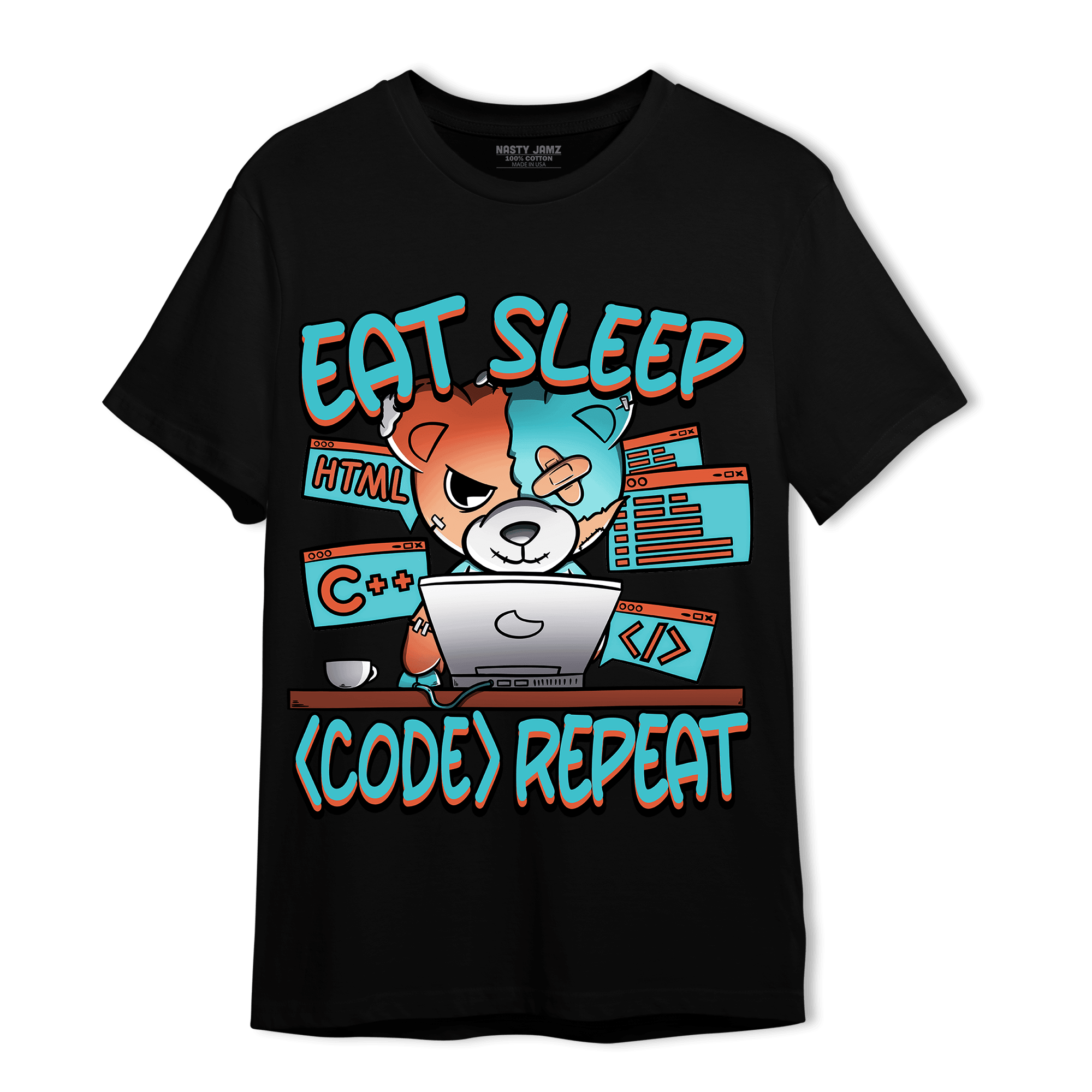 Dunk Low Dolphins T Shirt Match Eat Sleep Code BER - NastyJamz