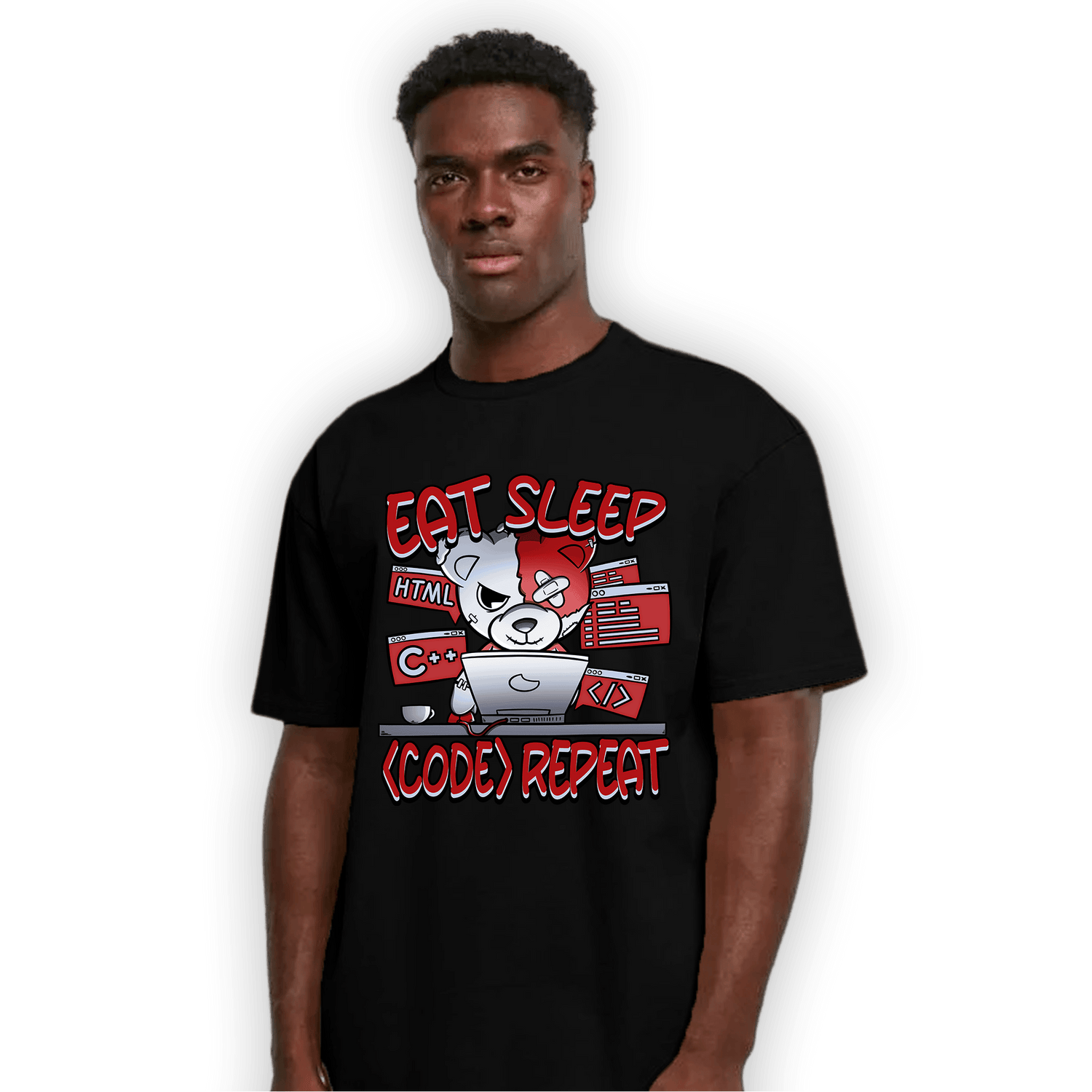 Cherry 11s T Shirt Match Eat Sleep Code BER - NastyJamz