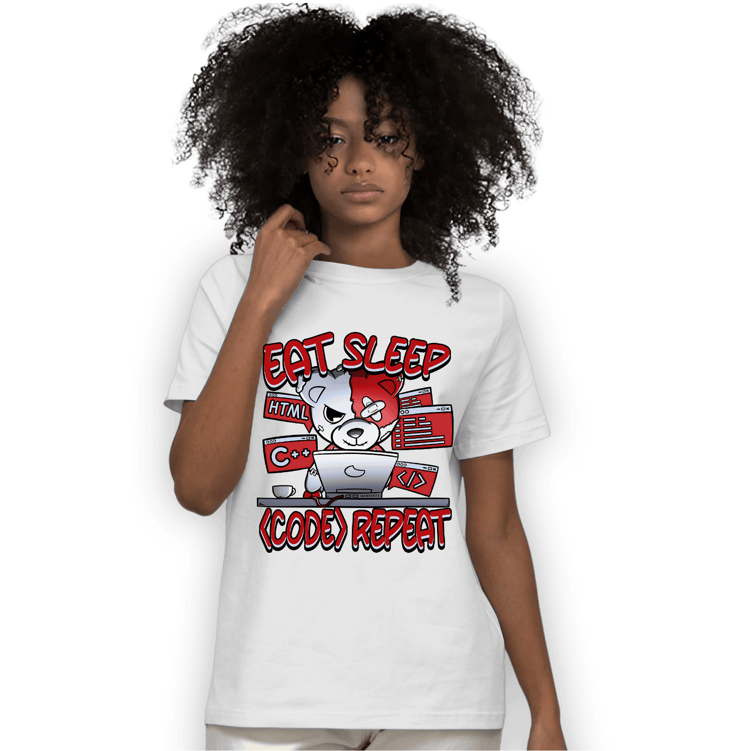 Cherry 11s T Shirt Match Eat Sleep Code BER - NastyJamz