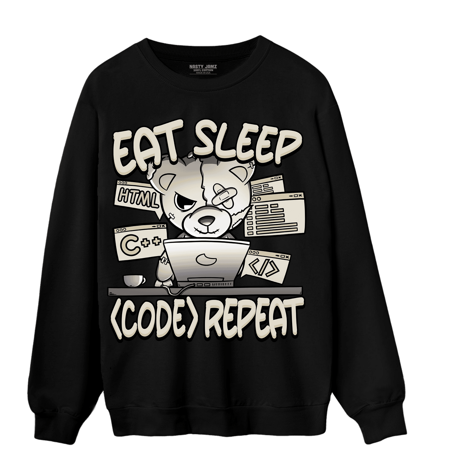 Gratitude 11s Sweatshirt Match Eat Sleep Code BER - NastyJamz