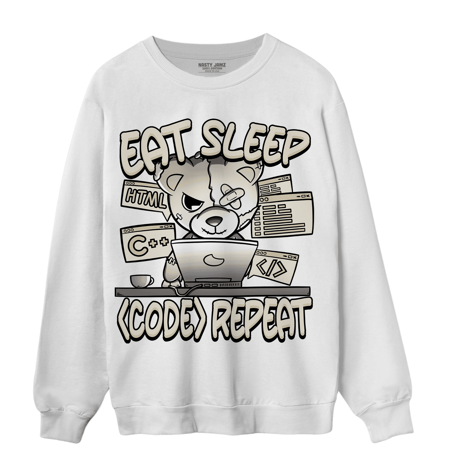 Gratitude 11s Sweatshirt Match Eat Sleep Code BER - NastyJamz