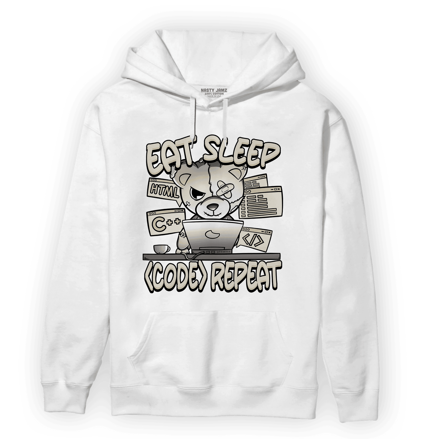 Gratitude 11s Hoodie Match Eat Sleep Code BER - NastyJamz
