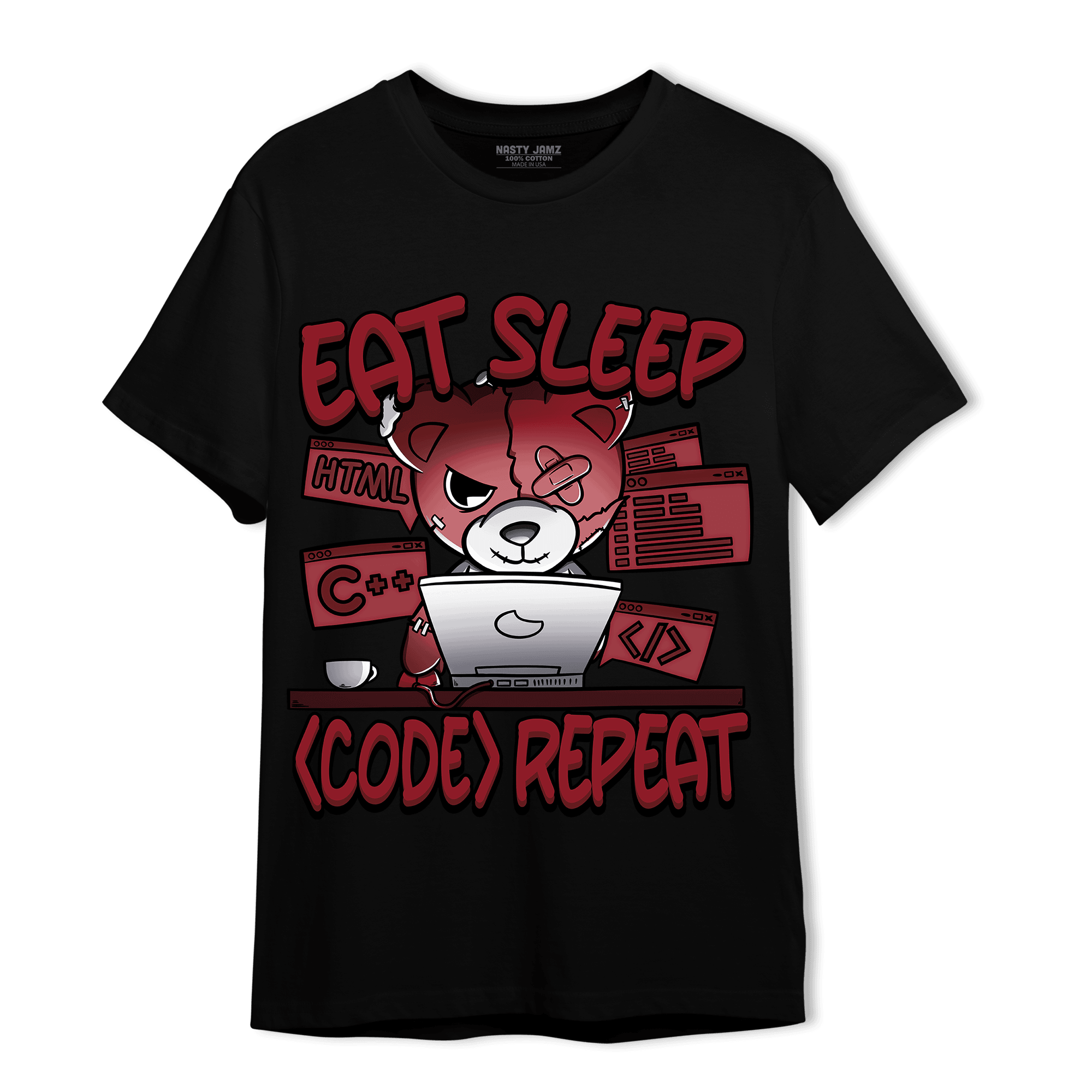 Cherry 12s T Shirt Match Eat Sleep Code BER - NastyJamz