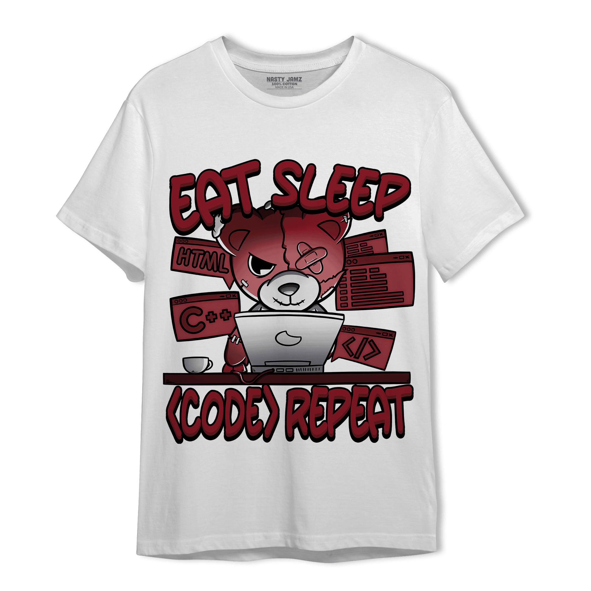 Cherry 12s T Shirt Match Eat Sleep Code BER - NastyJamz
