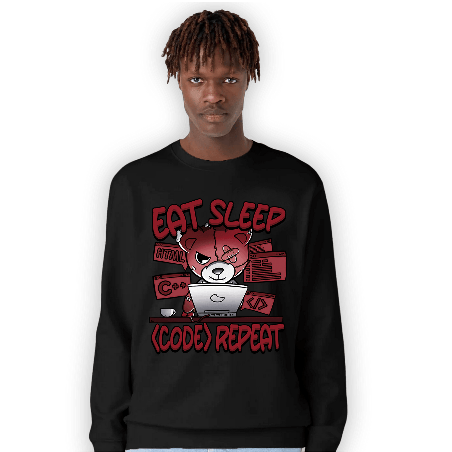 Cherry 12s Sweatshirt Match Eat Sleep Code BER - NastyJamz