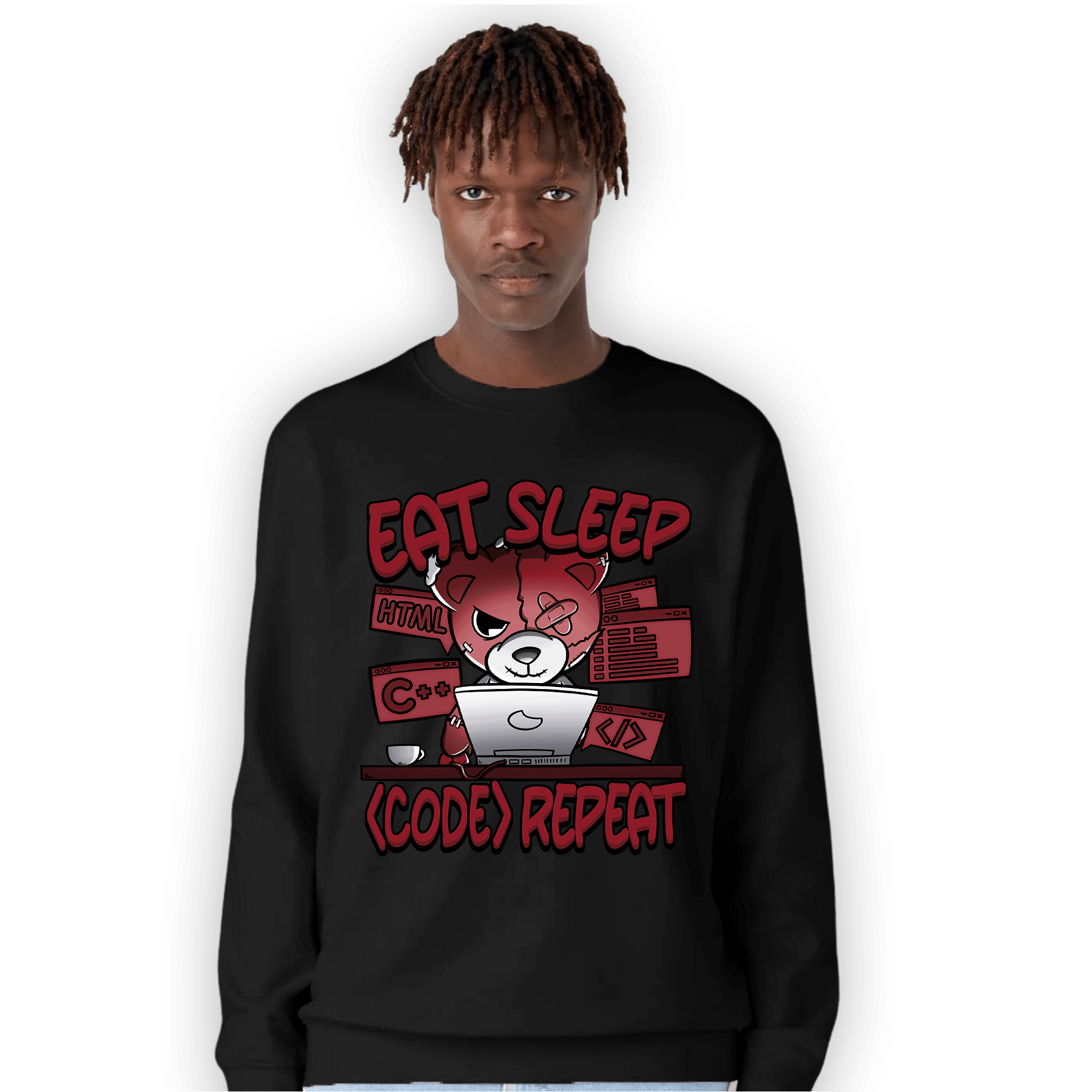 Cherry 12s Sweatshirt Match Eat Sleep Code BER - NastyJamz