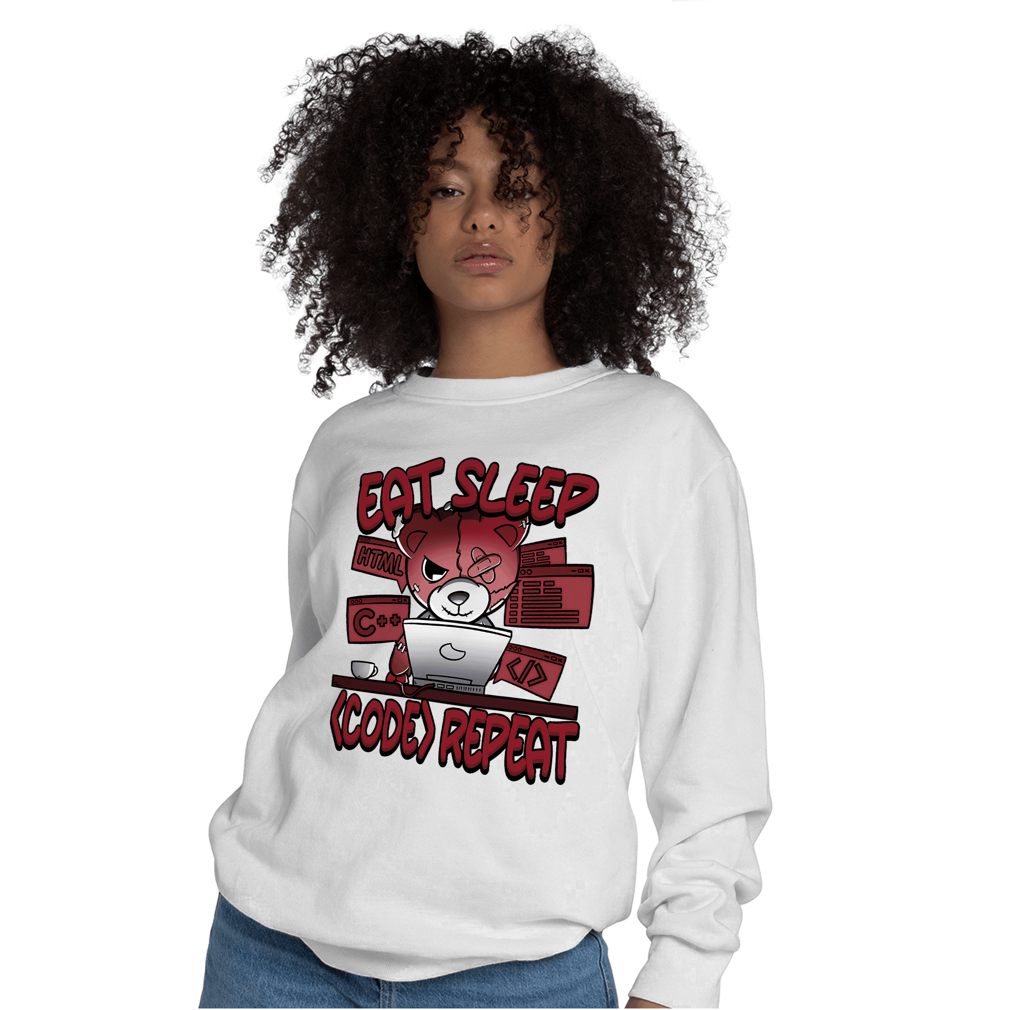 Cherry 12s Sweatshirt Match Eat Sleep Code BER - NastyJamz