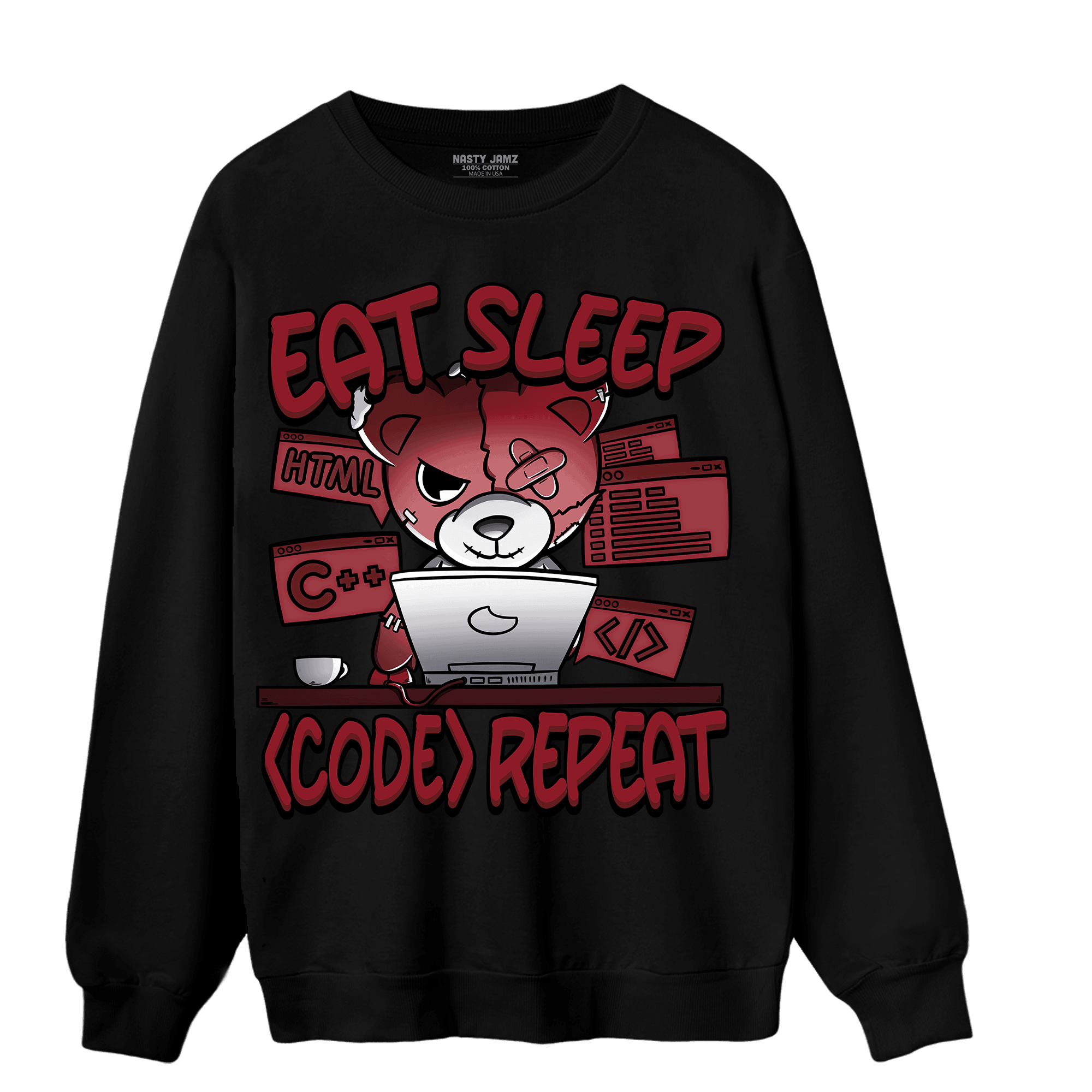 Cherry 12s Sweatshirt Match Eat Sleep Code BER - NastyJamz