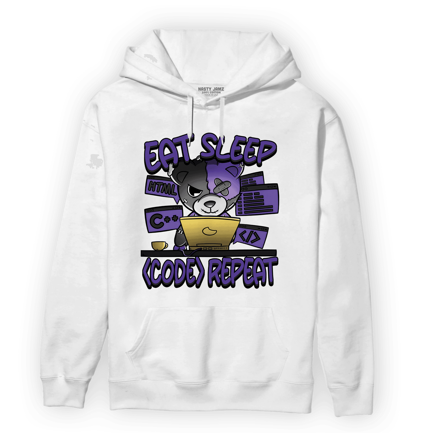 Field Purple 12s Hoodie Match Eat Sleep Code BER - NastyJamz