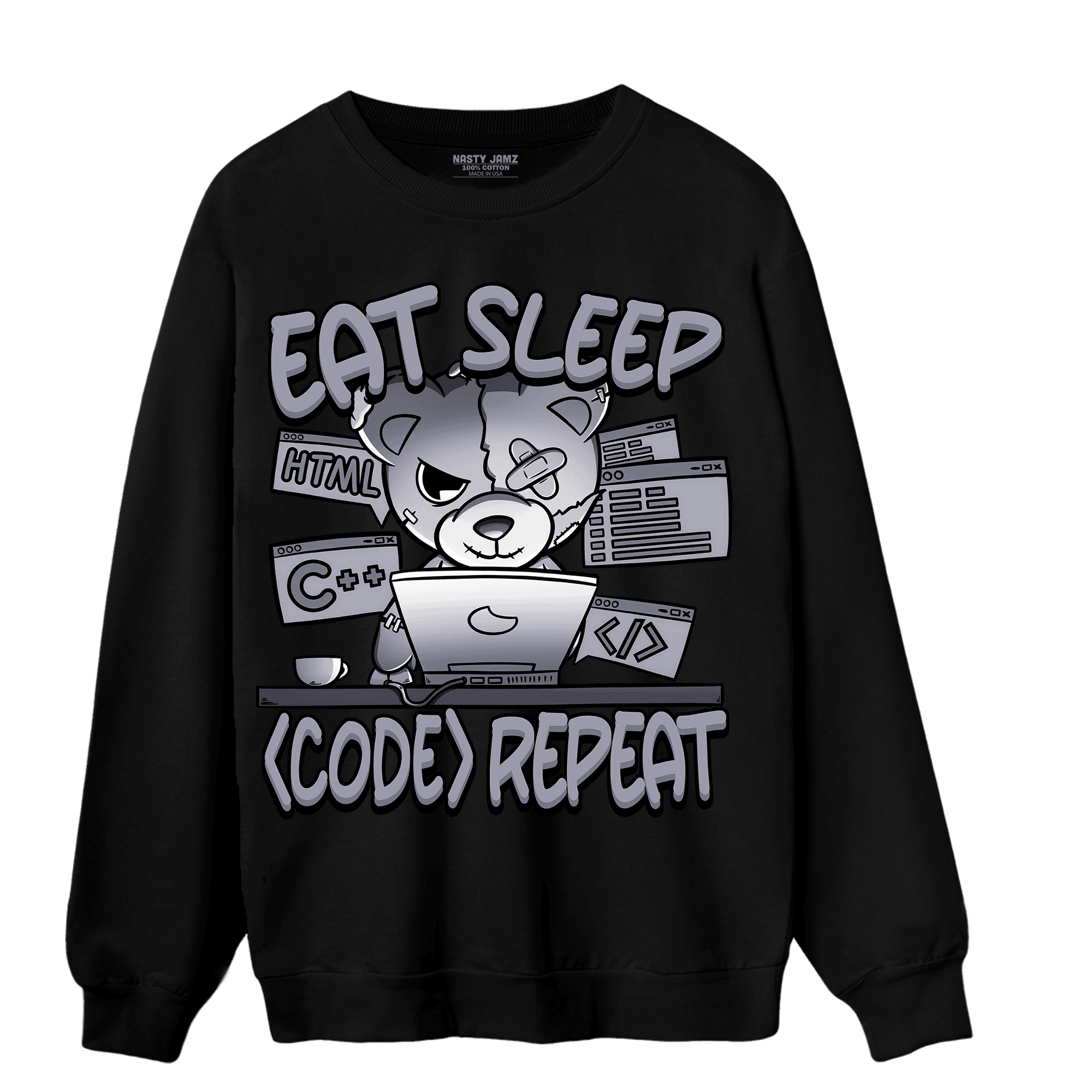 Stealth 14s Sweatshirt Match Eat Sleep Code BER - NastyJamz