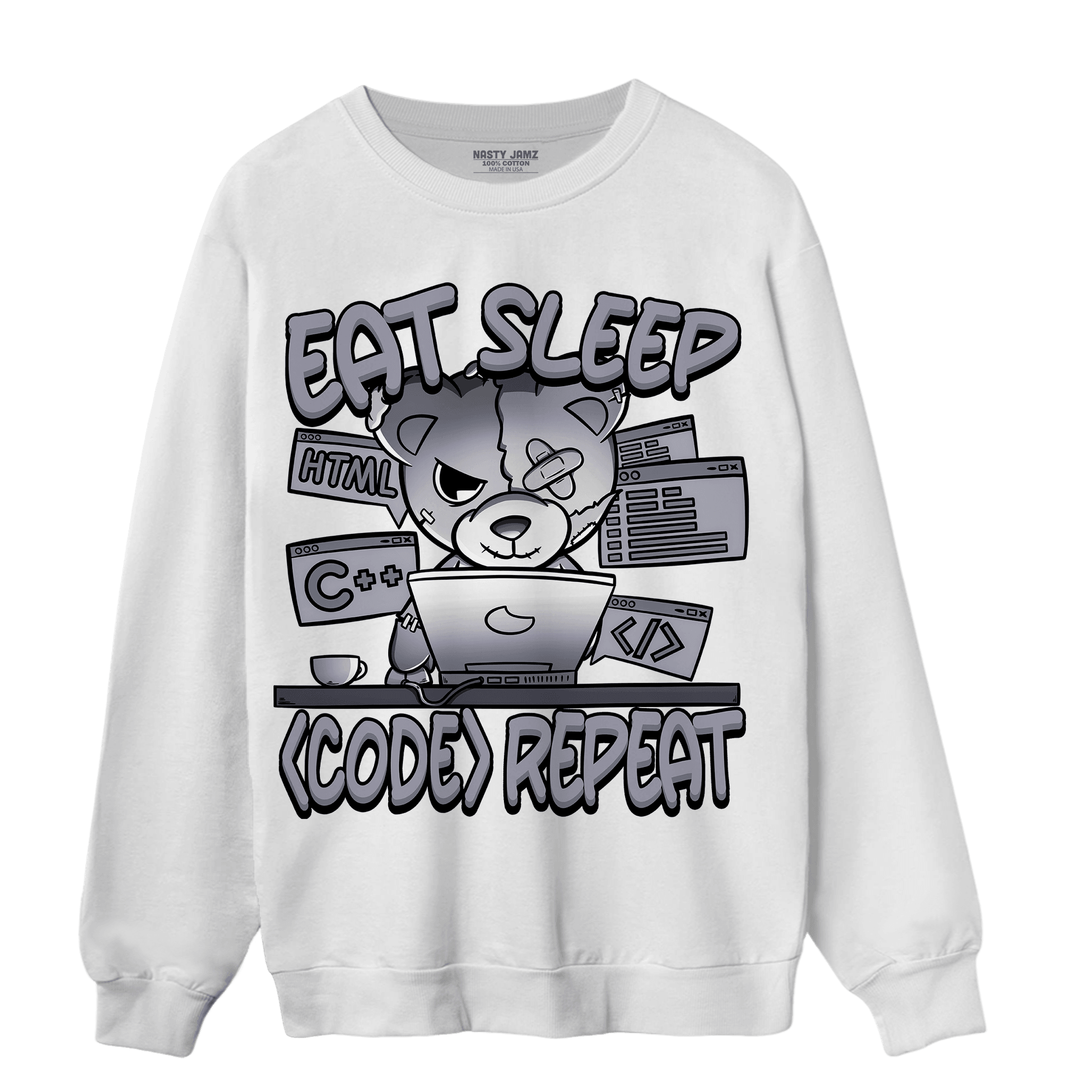 Stealth 14s Sweatshirt Match Eat Sleep Code BER - NastyJamz