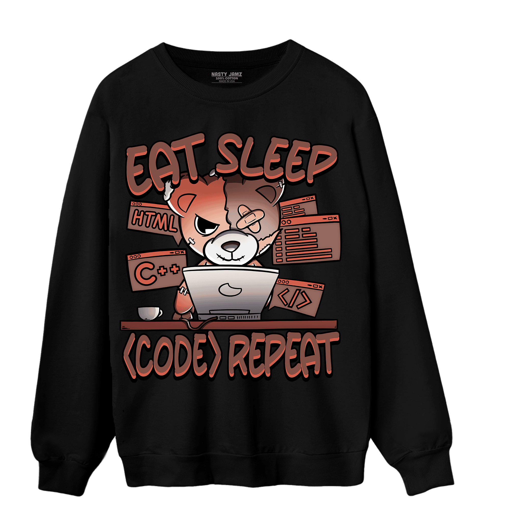 High OG Dusted Clay 1s Sweatshirt Match Eat Sleep Code BER - NastyJamz
