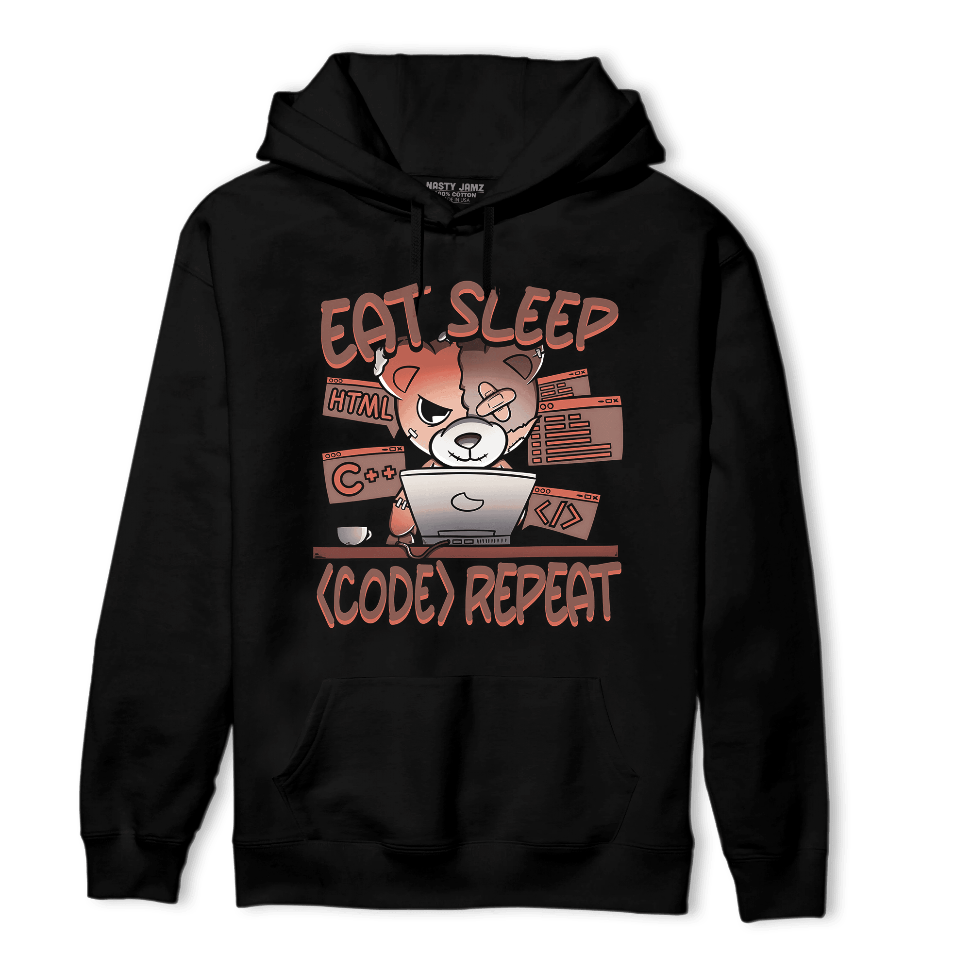 High OG Dusted Clay 1s Hoodie Match Eat Sleep Code BER - NastyJamz
