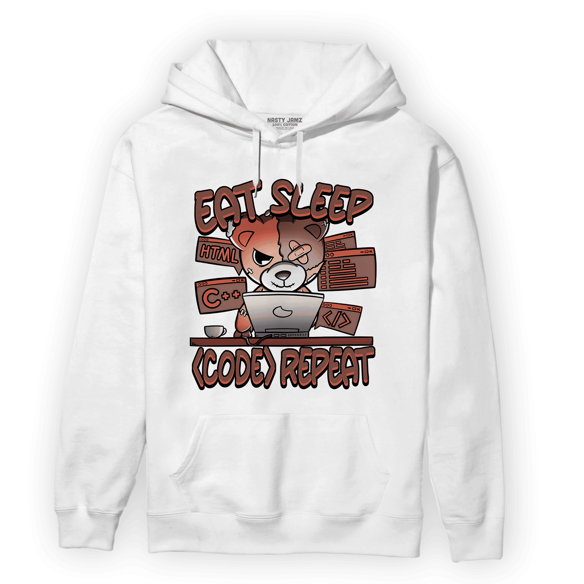 High OG Dusted Clay 1s Hoodie Match Eat Sleep Code BER - NastyJamz