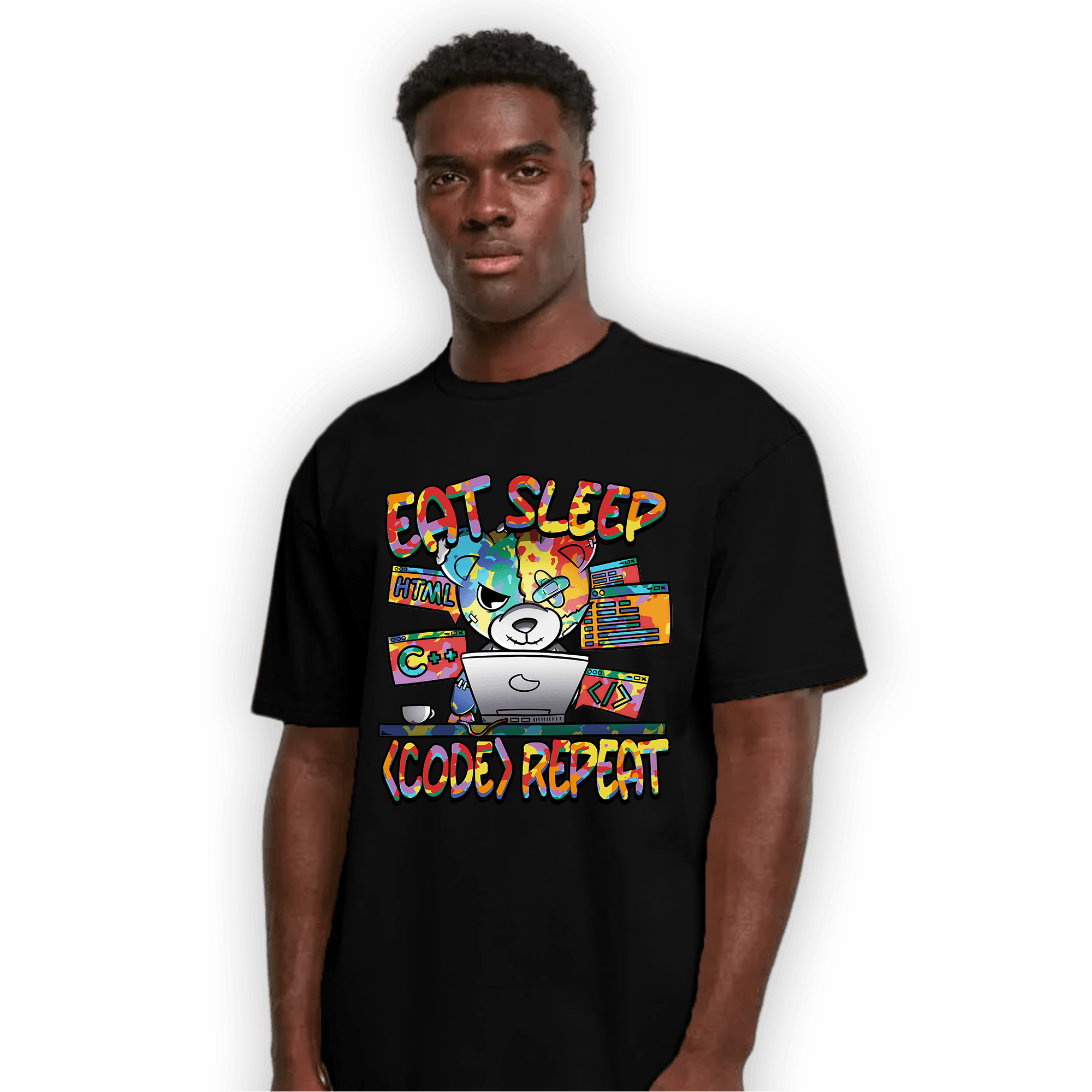 Mid GS Six Championships 1s T Shirt Match Eat Sleep Code BER - NastyJamz