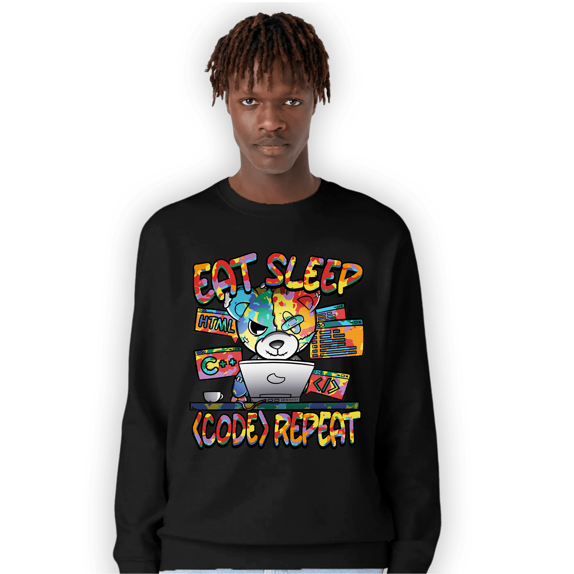 Mid GS Six Championships 1s Sweatshirt Match Eat Sleep Code BER - NastyJamz