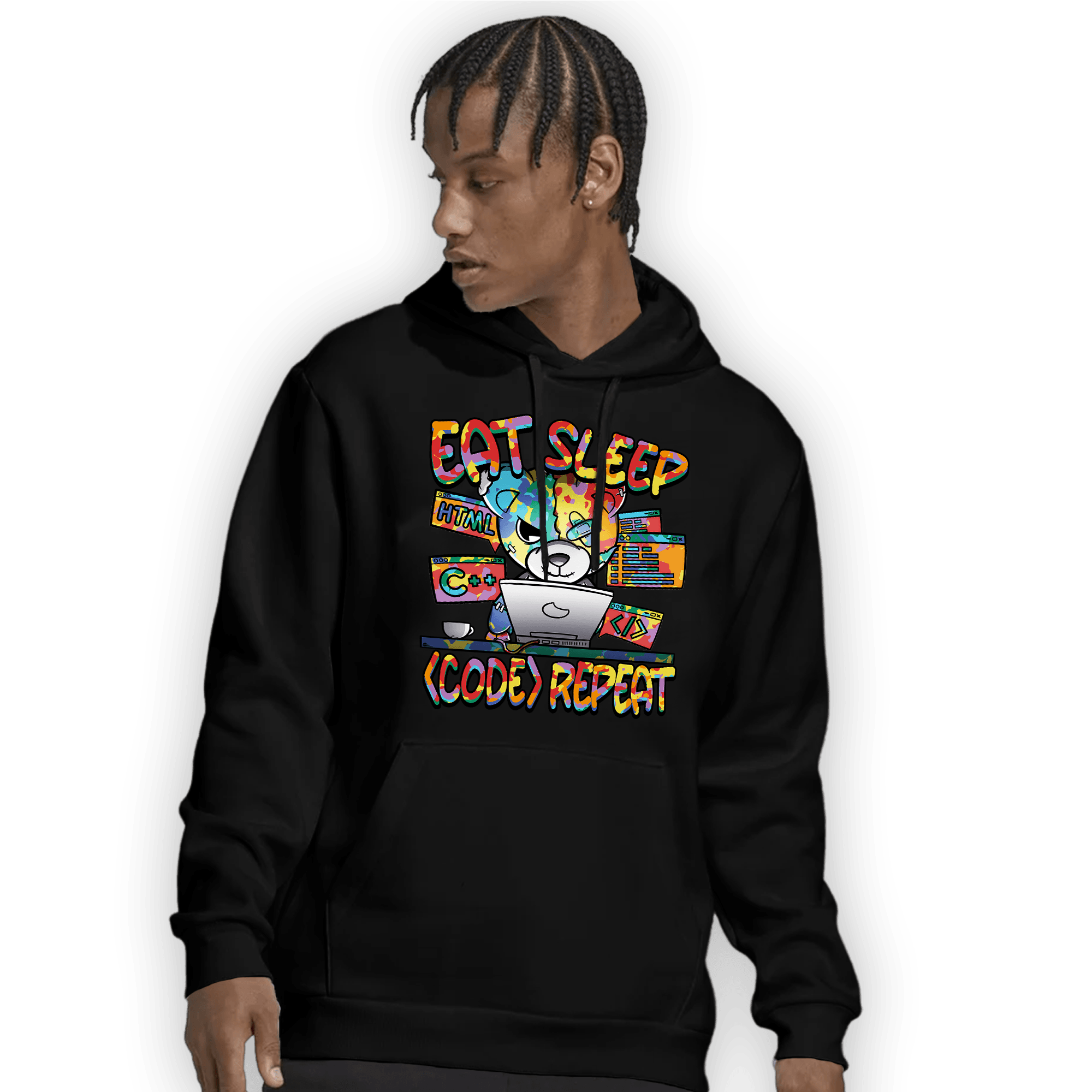 Mid GS Six Championships 1s Hoodie Match Eat Sleep Code BER - NastyJamz