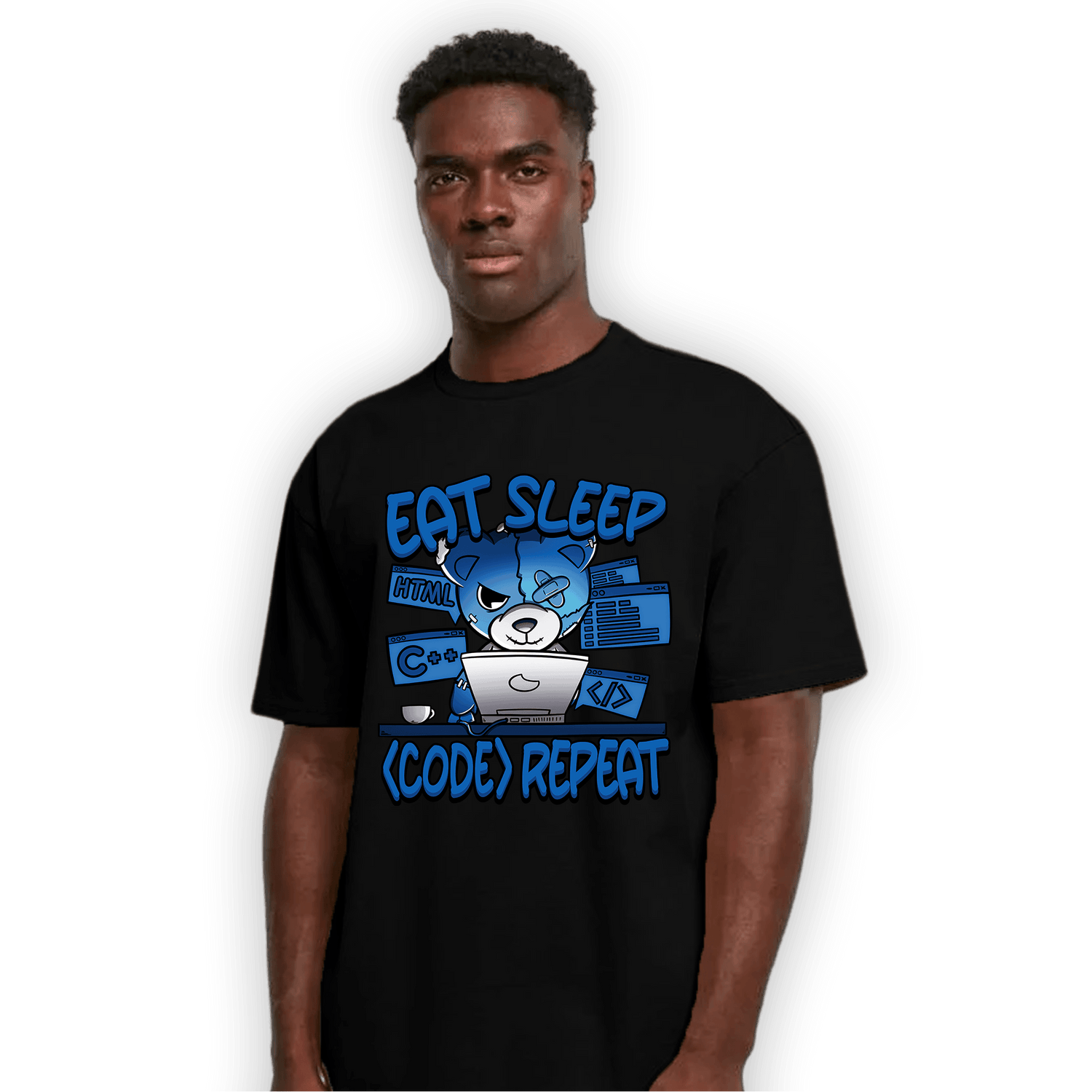Royal Reimagined 1s T Shirt Match Eat Sleep Code BER - NastyJamz
