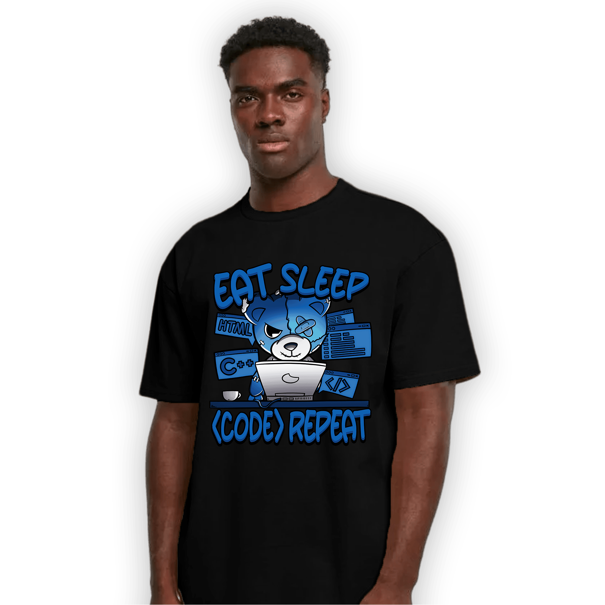 Royal Reimagined 1s T Shirt Match Eat Sleep Code BER - NastyJamz