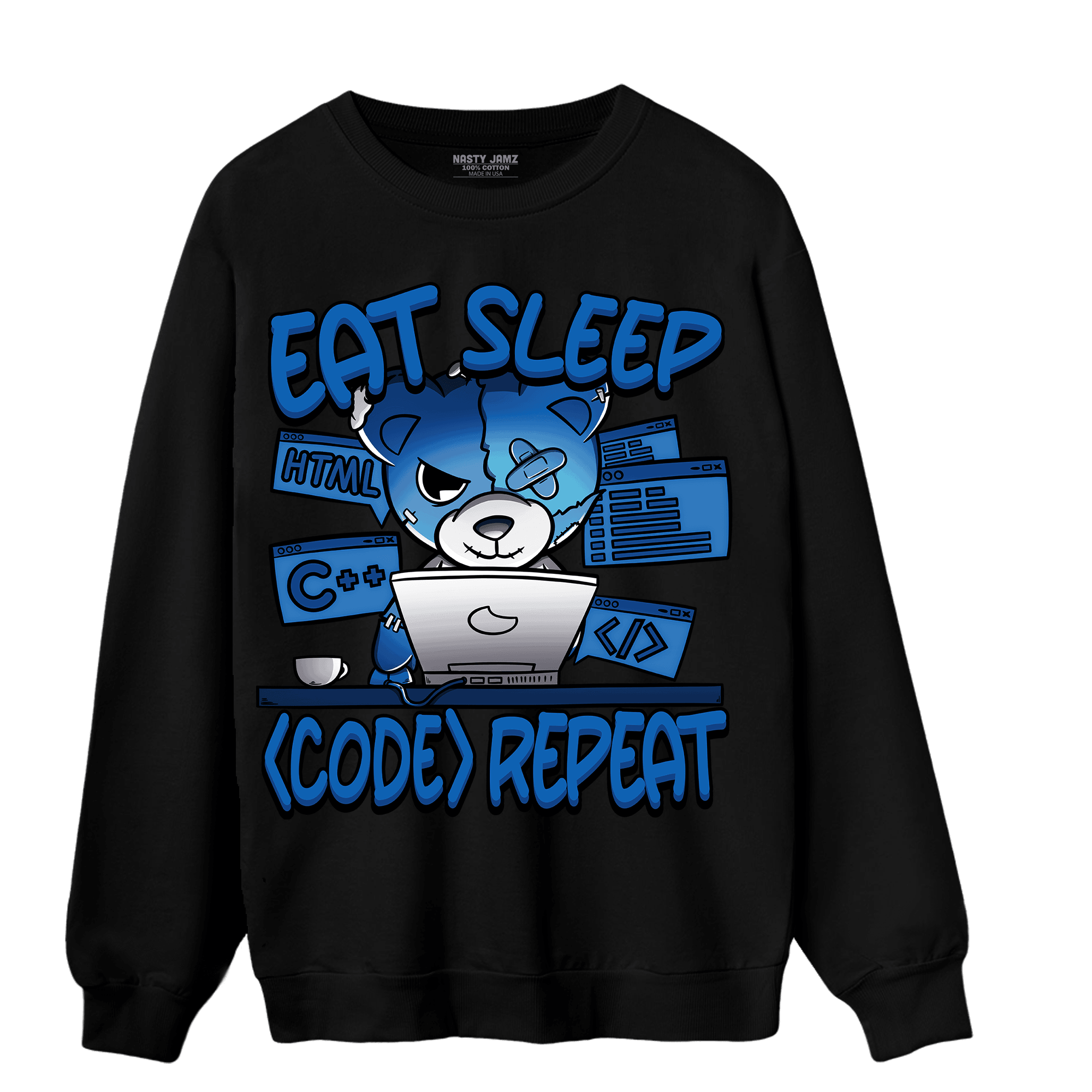 Royal Reimagined 1s Sweatshirt Match Eat Sleep Code BER - NastyJamz