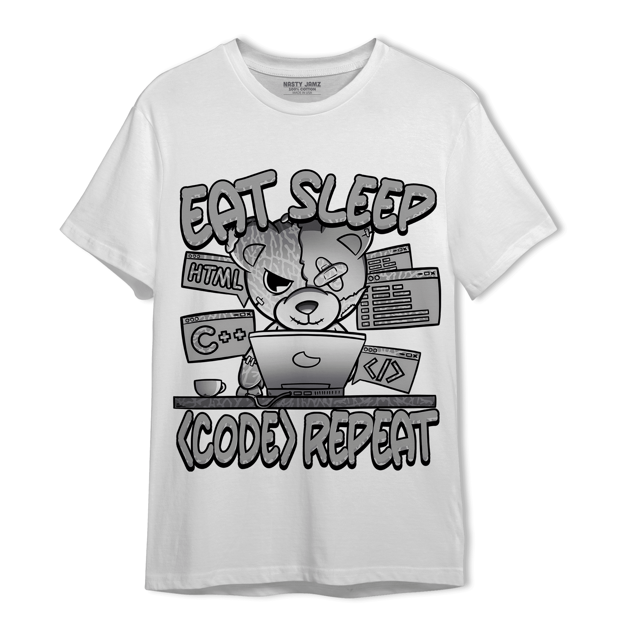 Craft Ivory 3s T Shirt Match Eat Sleep Code BER - NastyJamz