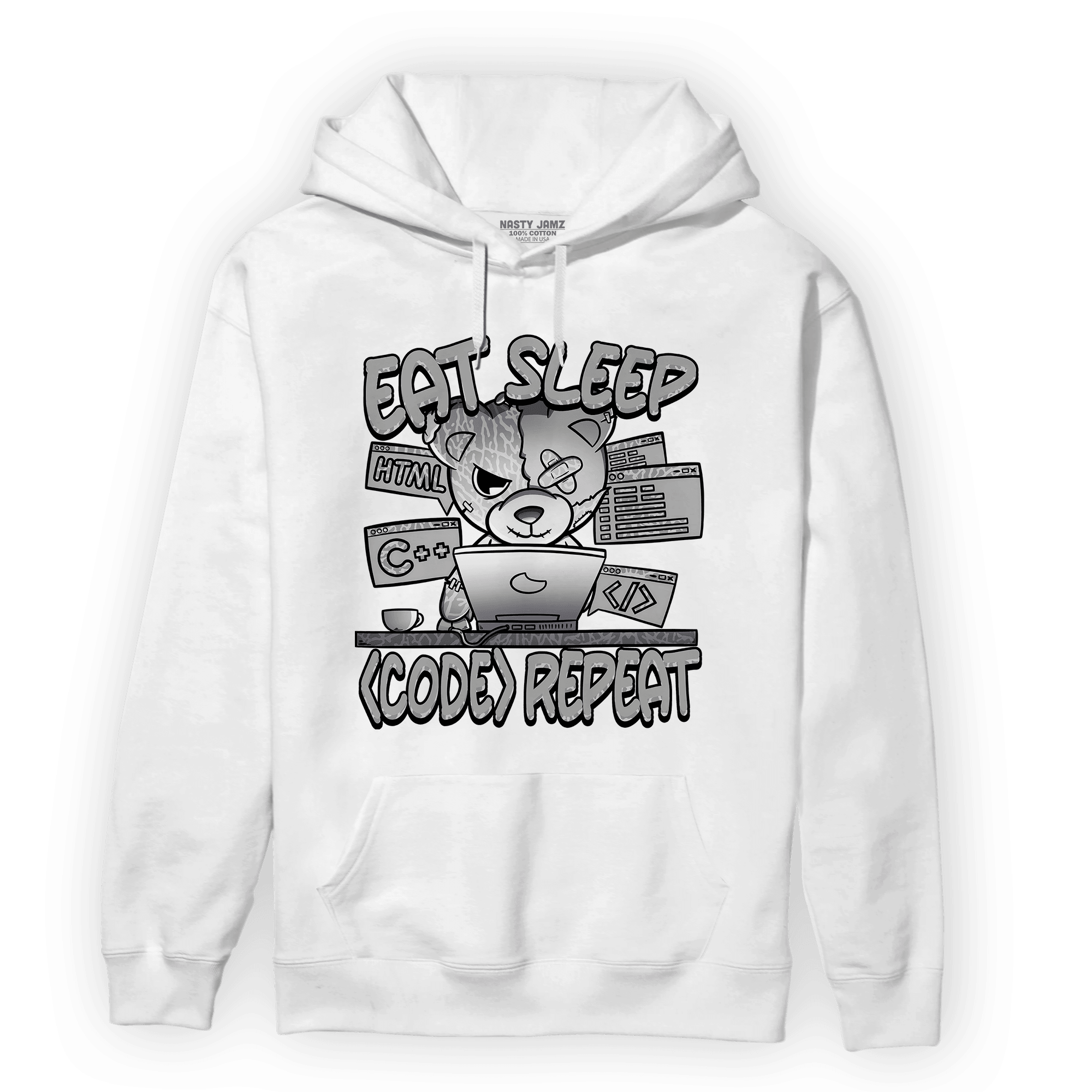 Craft Ivory 3s Hoodie Match Eat Sleep Code BER - NastyJamz