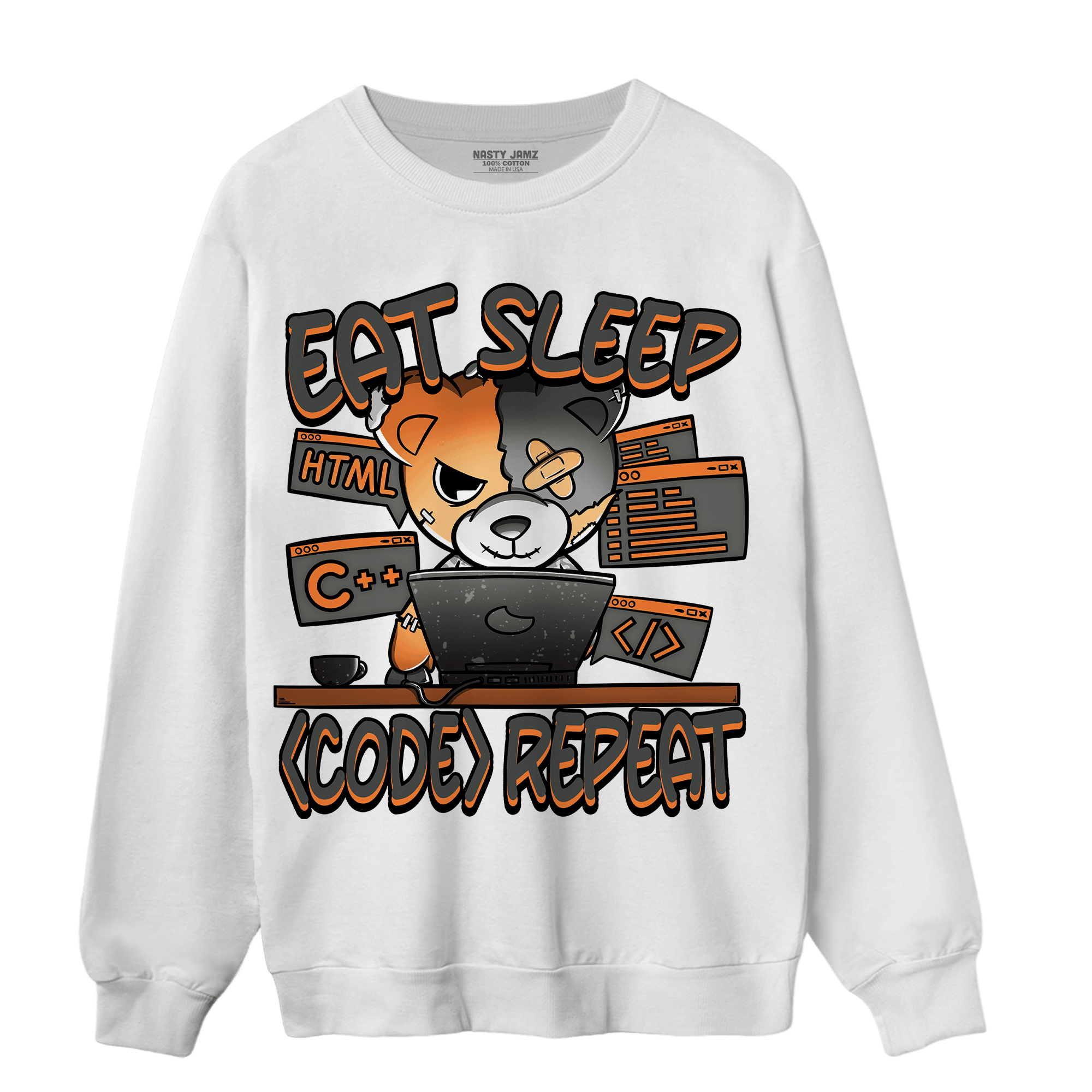 Fear Pack 3s Sweatshirt Match Eat Sleep Code BER - NastyJamz