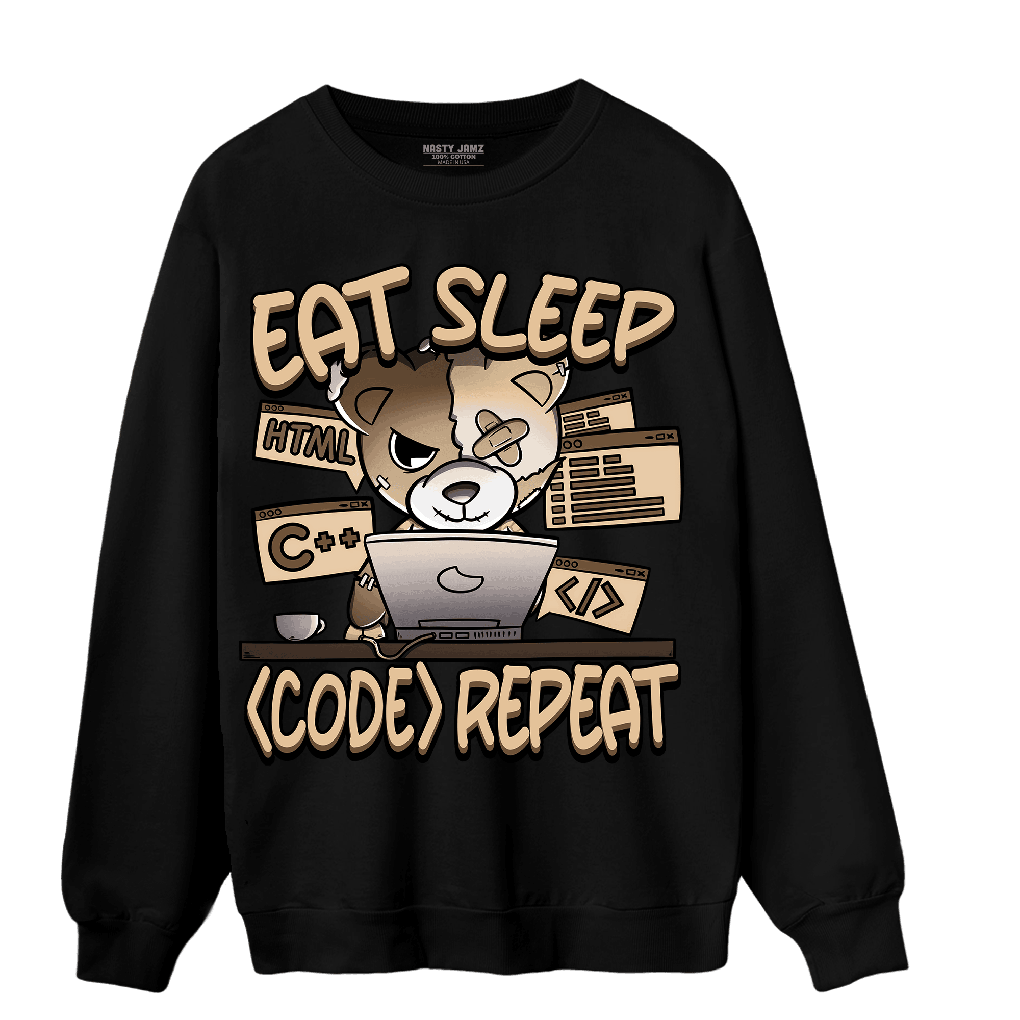 Palomino 3s Sweatshirt Match Eat Sleep Code BER - NastyJamz