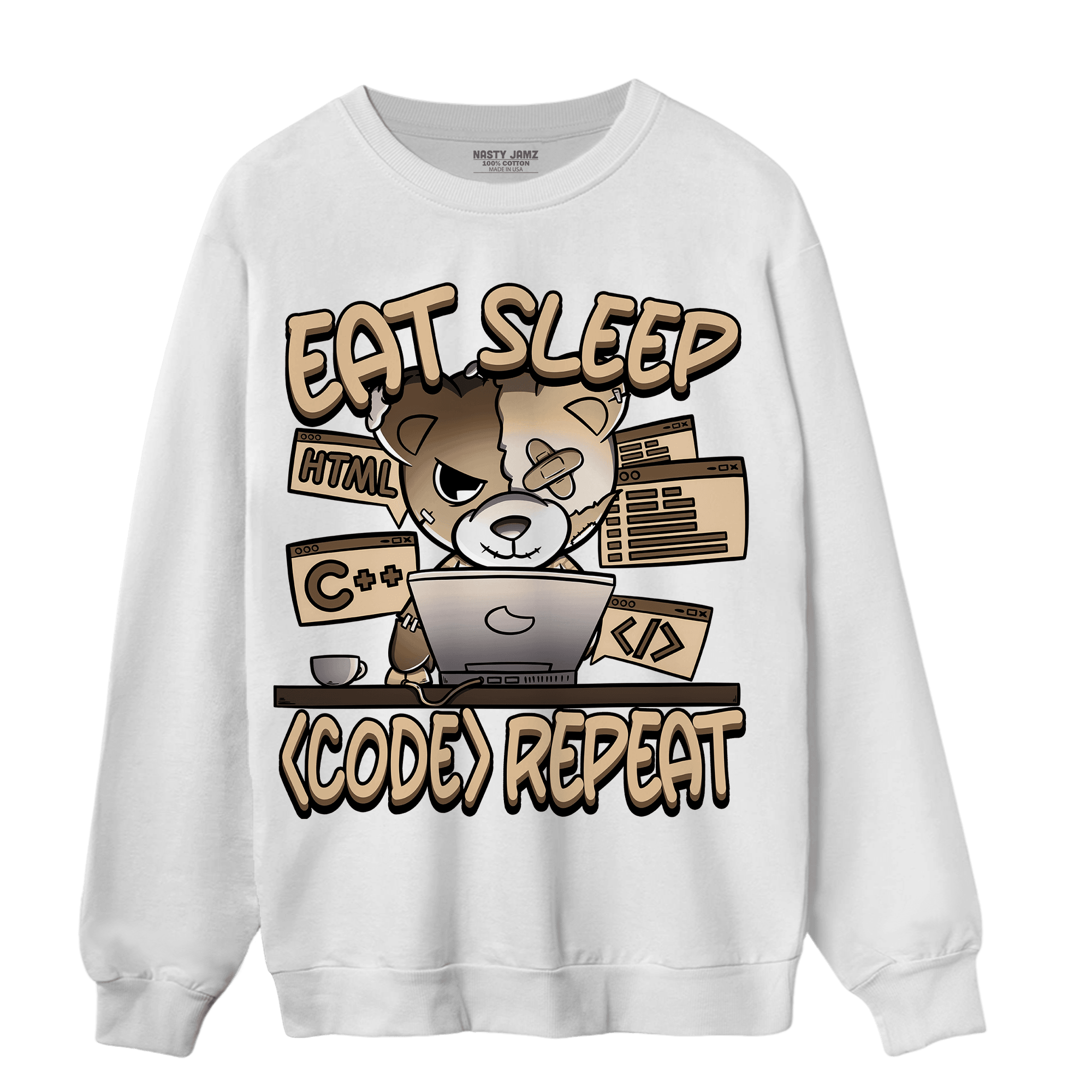 Palomino 3s Sweatshirt Match Eat Sleep Code BER - NastyJamz