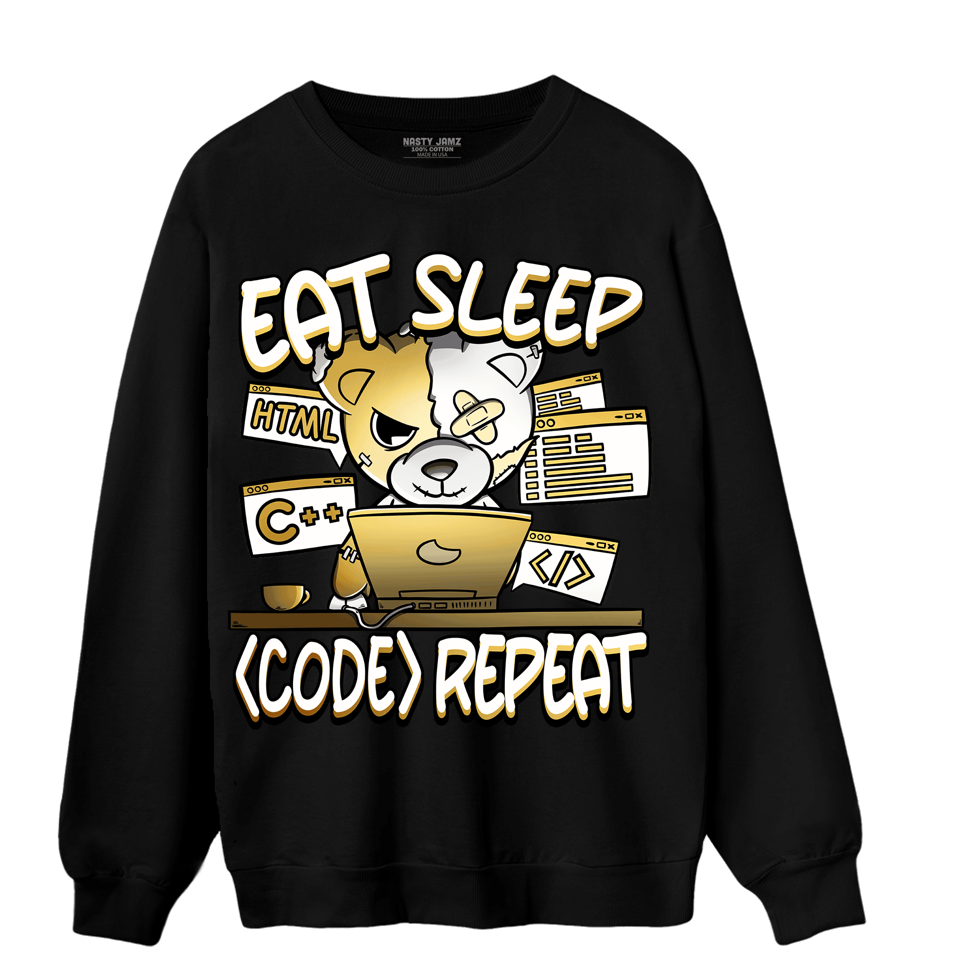 Sail 4s Sweatshirt Match Eat Sleep Code BER - NastyJamz