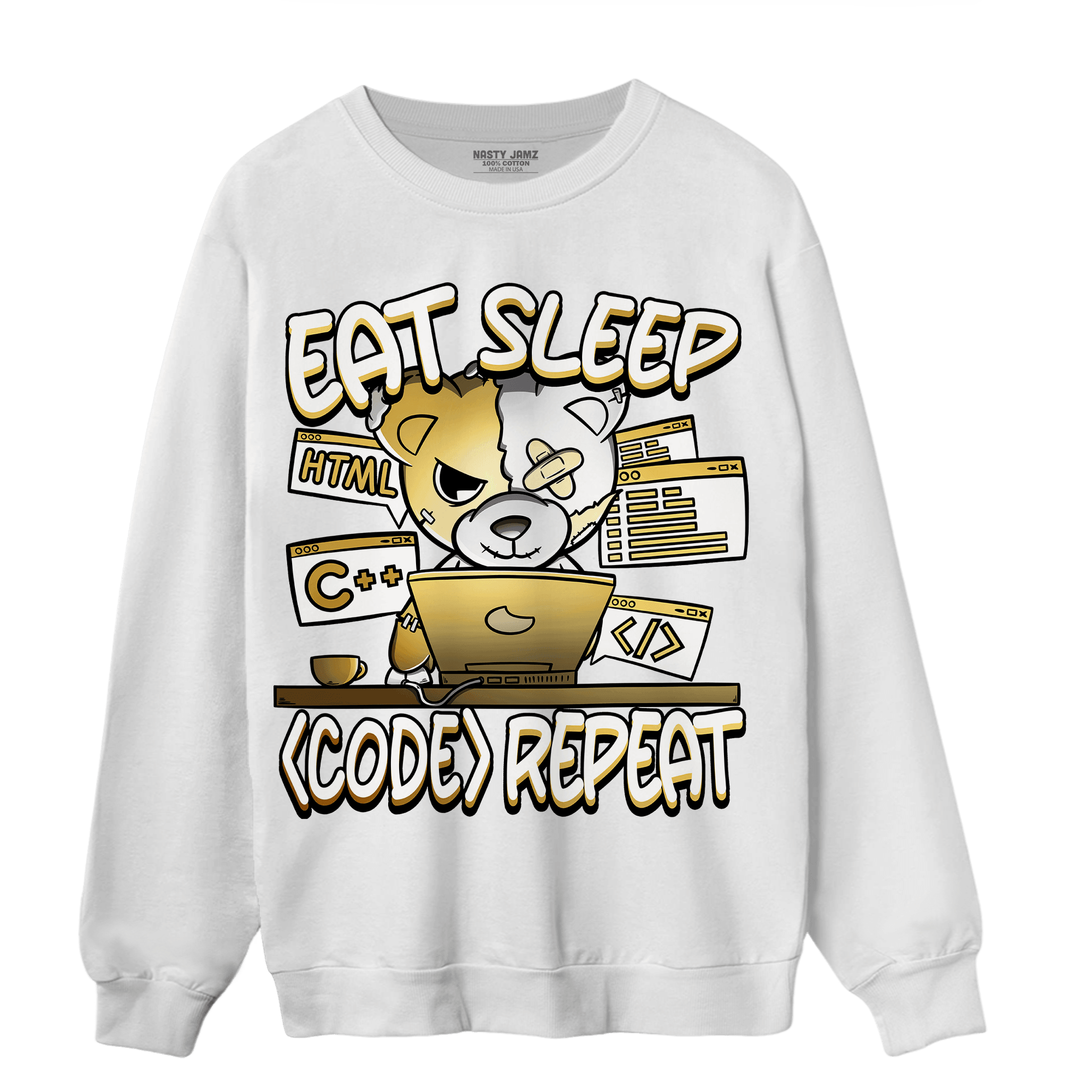 Sail 4s Sweatshirt Match Eat Sleep Code BER - NastyJamz