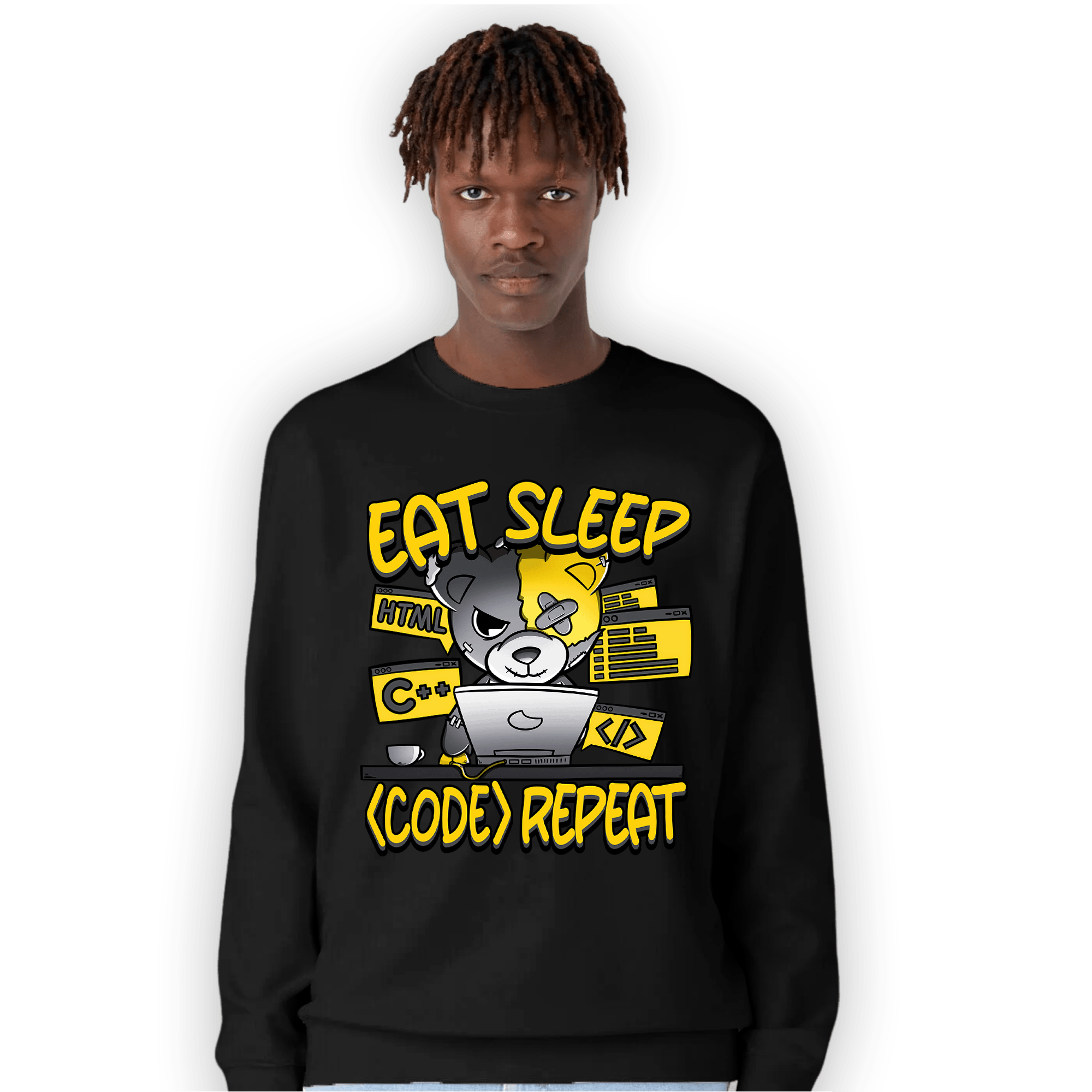 Thunder 4s Sweatshirt Match Eat Sleep Code BER - NastyJamz